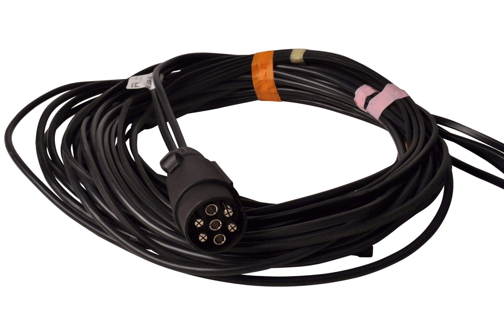 Aspock hoofdkabel - 7 meter lang - 7-polig - voorzien van 2x 5-polige connector - inclusief aftakkingen voor markeringsverlichting