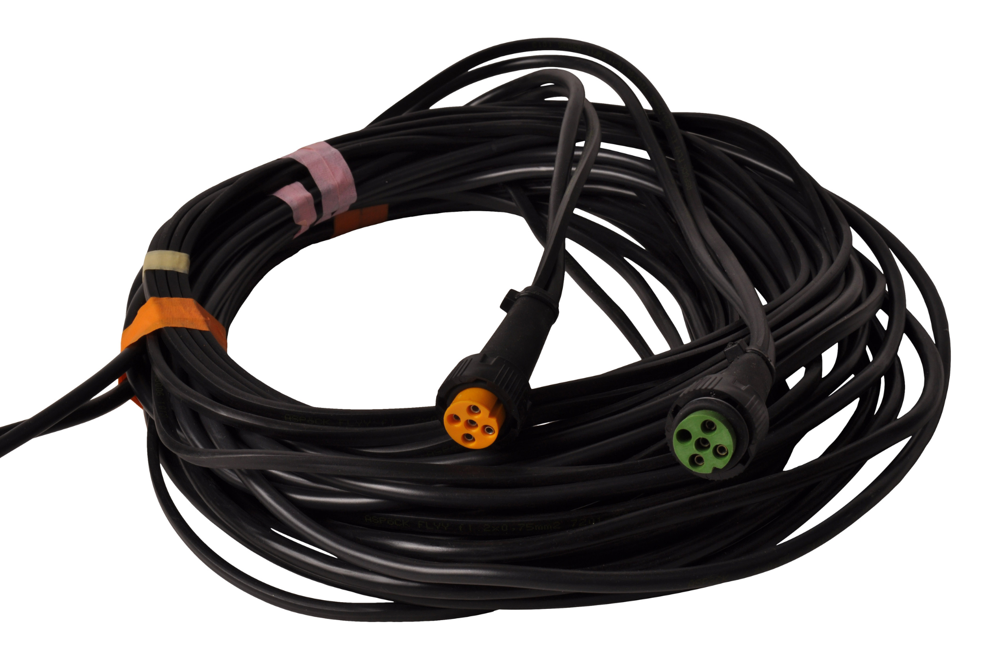 Aspock hoofdkabel - 7 meter lang - 7-polig - voorzien van 2x 5-polige connector - inclusief aftakkingen voor markeringsverlichting