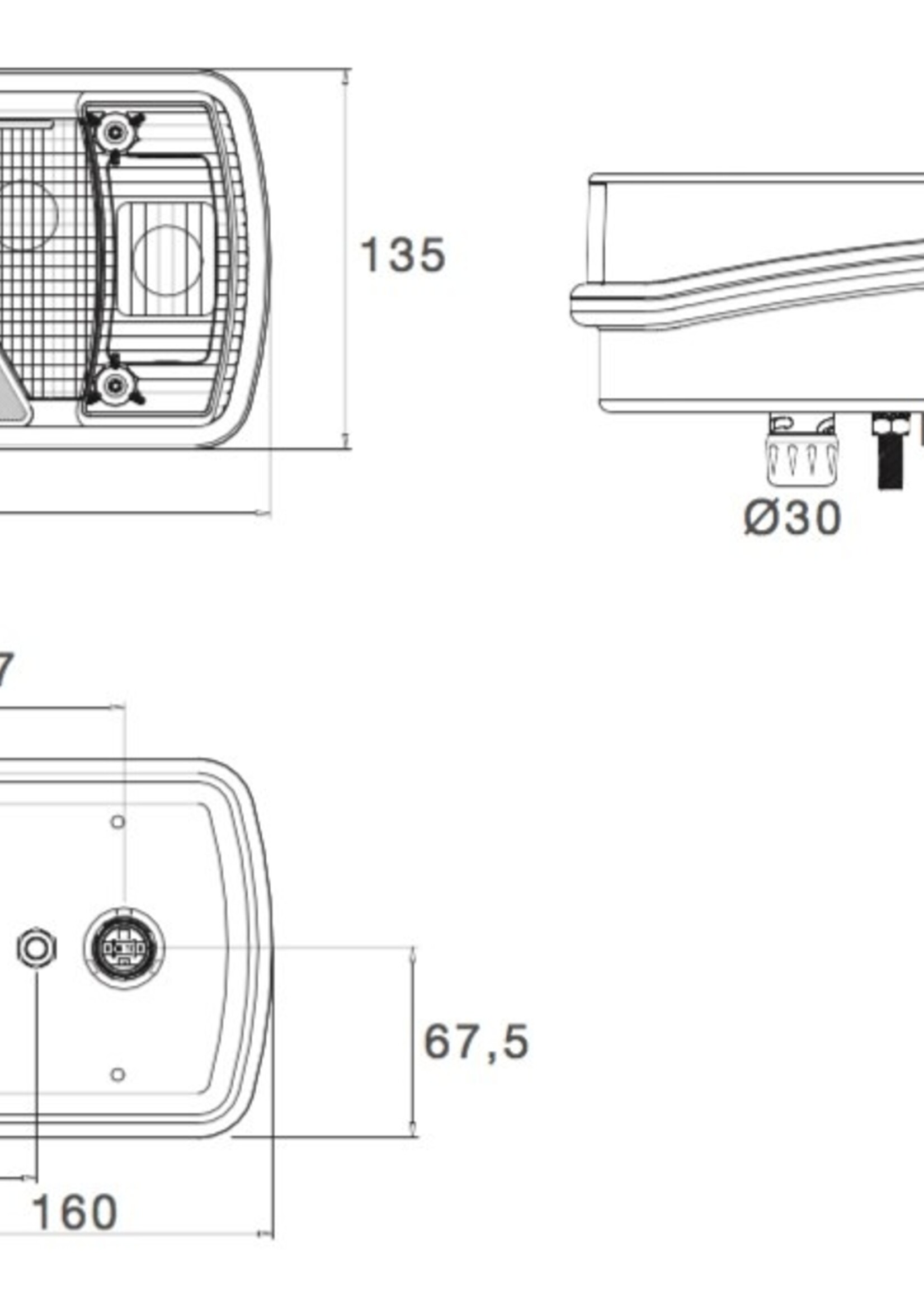 Aspock Aspock Ecopoint 2 - links - 7 polige ASS2 connector aansluiting