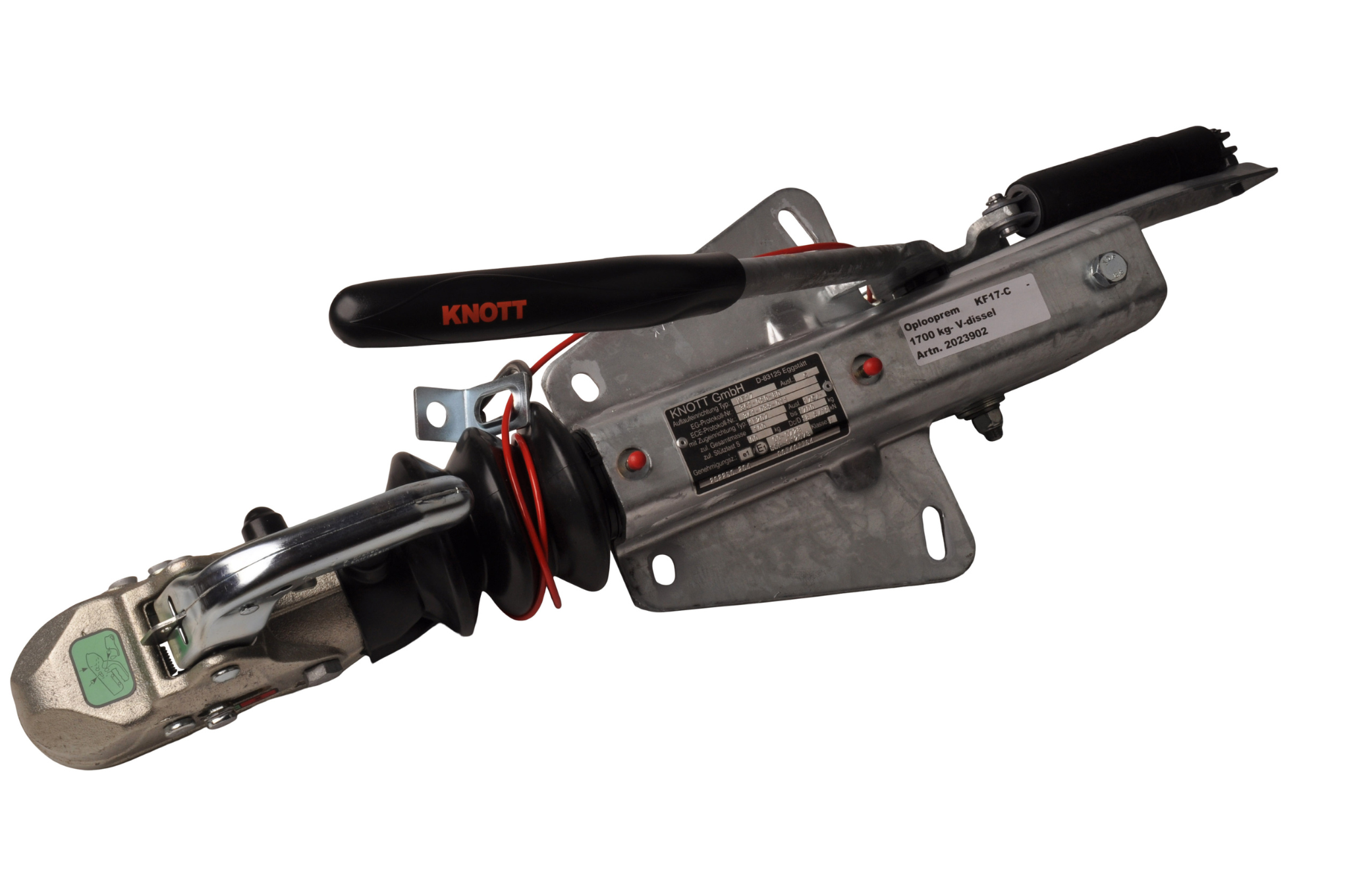 Knott oplooprem KF17-C - 1700 kg maximaal trekvermogen V-dissel aansluiting