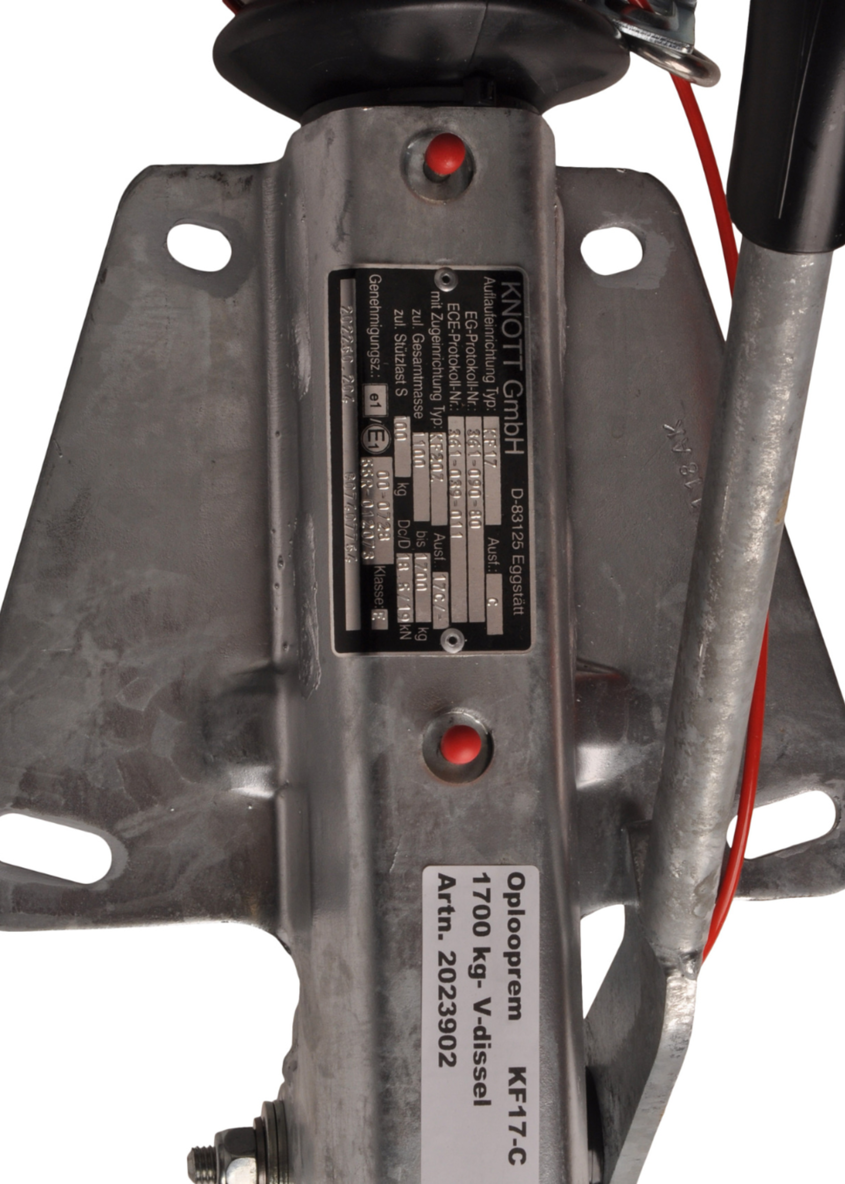 Knott Knott oplooprem aanhanger KF17-C - 1700 kg maximaal trekvermogen V-dissel aansluiting