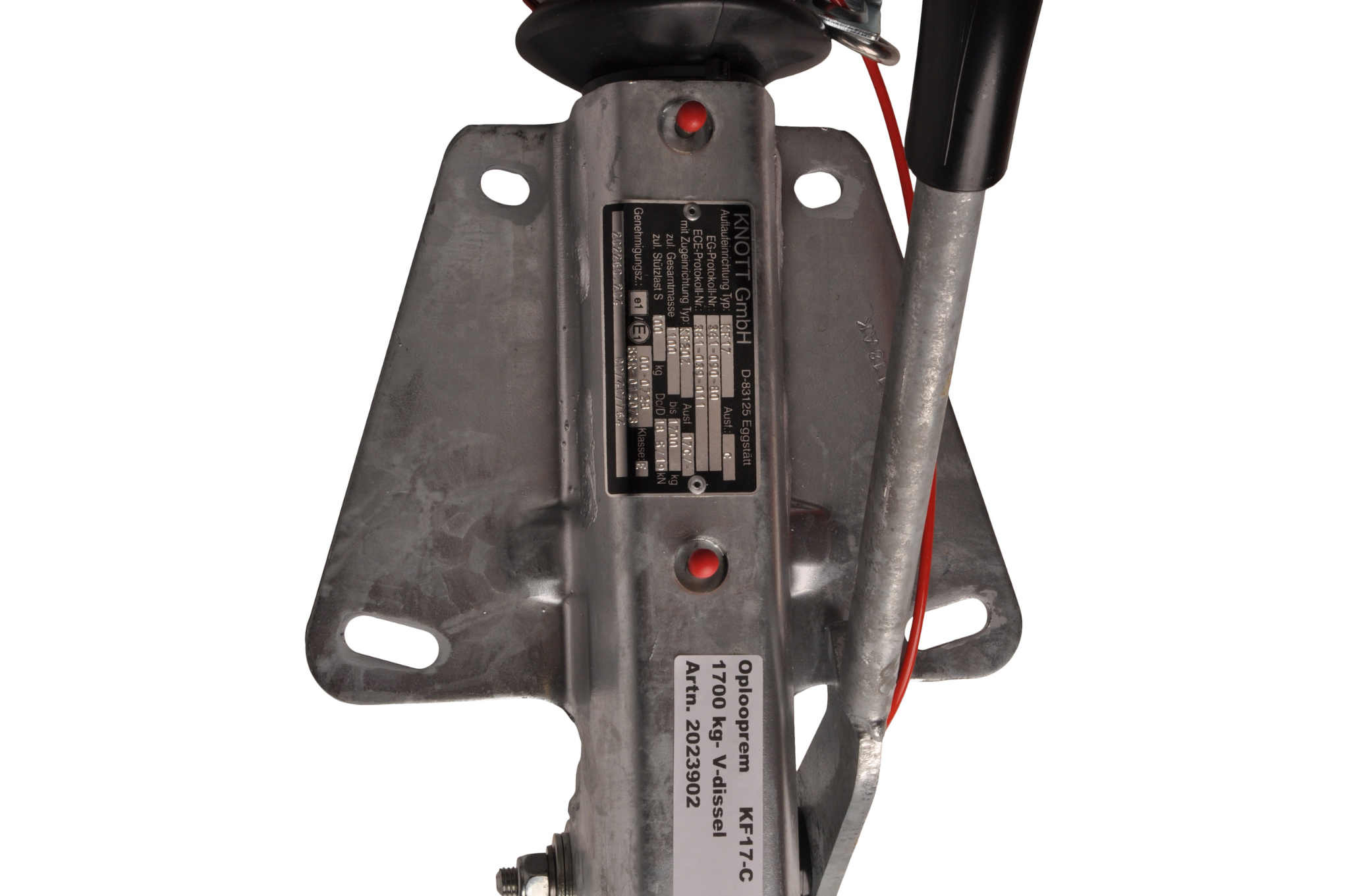 Knott oplooprem KF17-C - 1700 kg maximaal trekvermogen V-dissel aansluiting