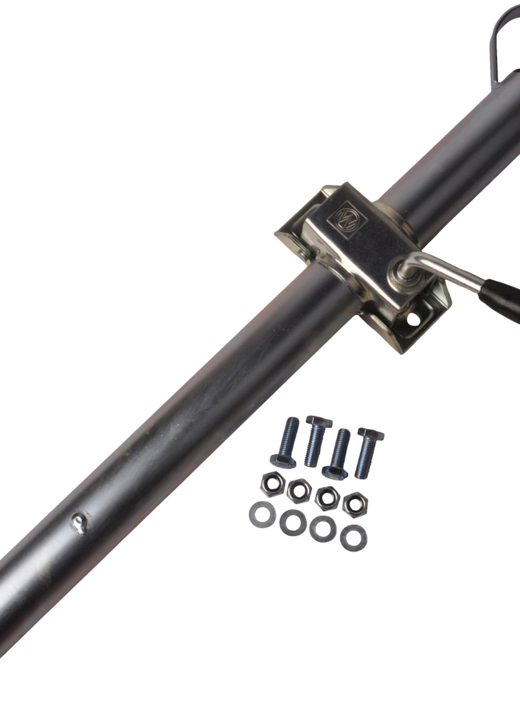 Cantonal Complete set met stalen steunpoot en klem - 48 mm buisdiameter - inclusief bevestigingsmateriaal 