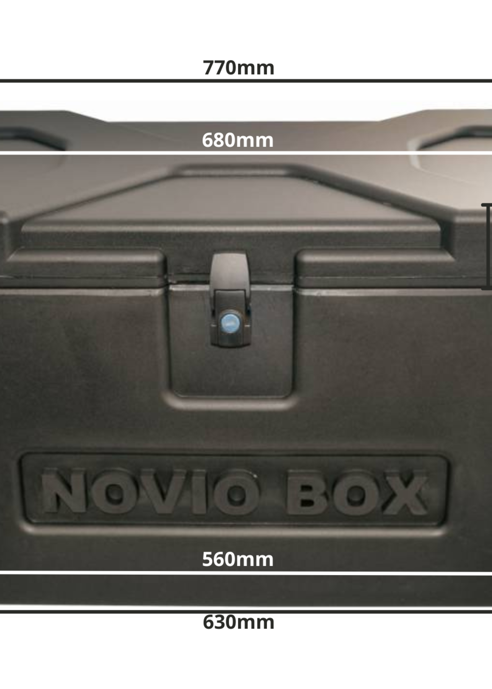 Novio Novio box bovenbouw disselbak inclusief geïntegreerd slot - 770x355x370 mm