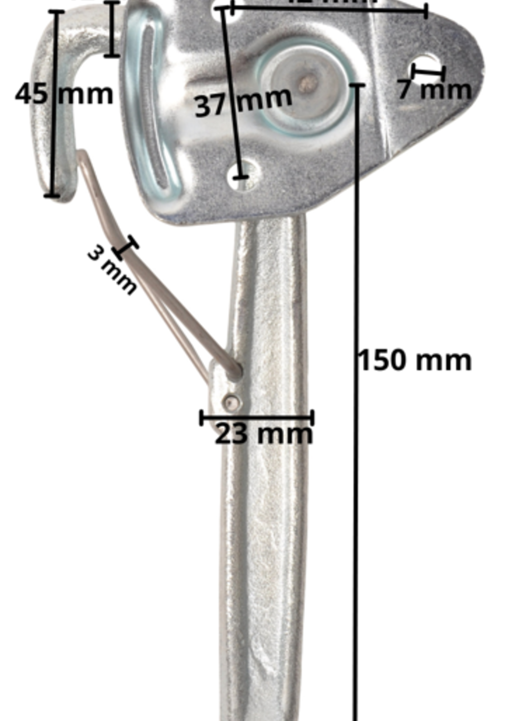 Cantonal Haaksluiting LINKS type 0 met veer PREMIUM