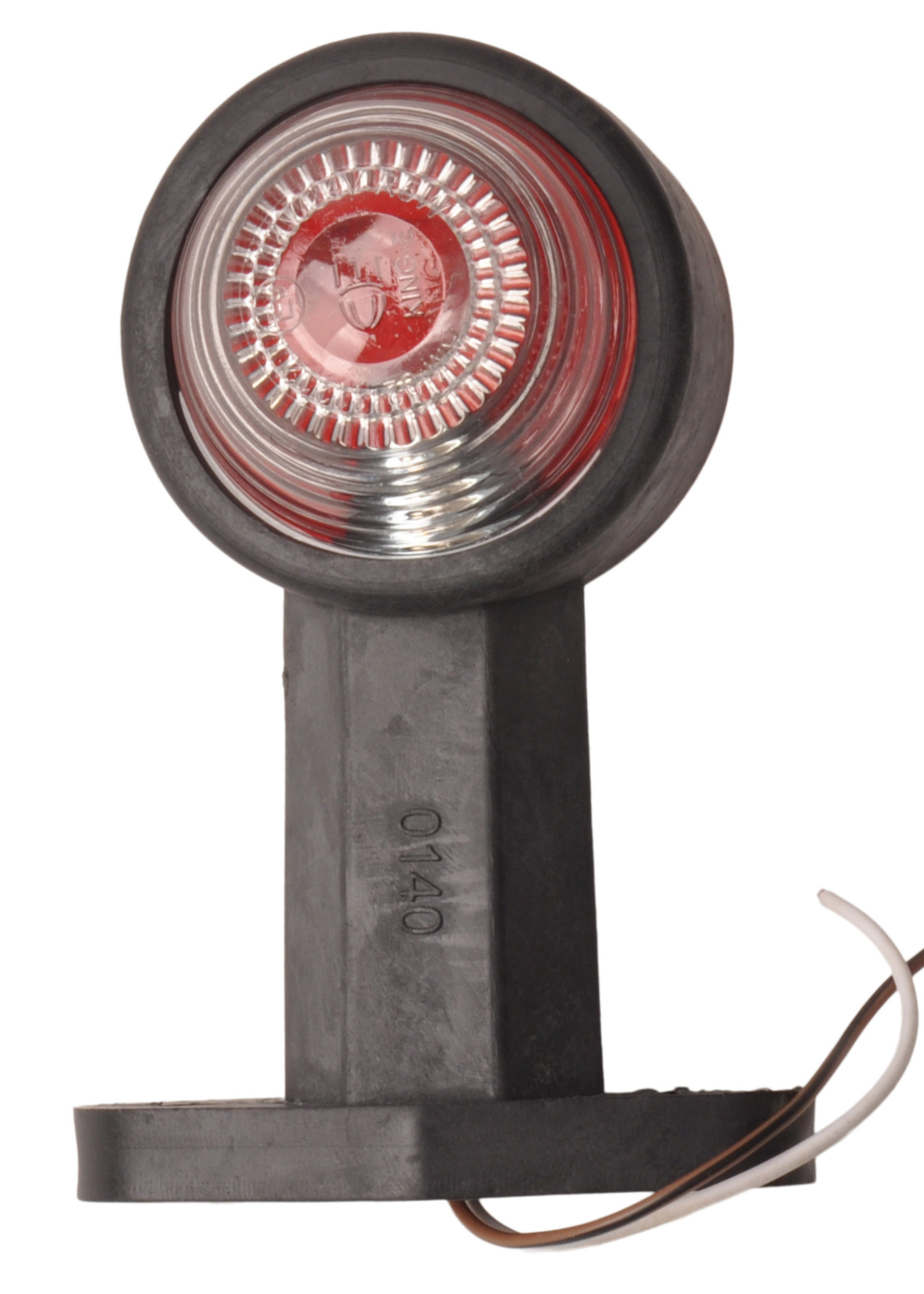 Cantonal Breedtelicht rood/wit 120 mm recht