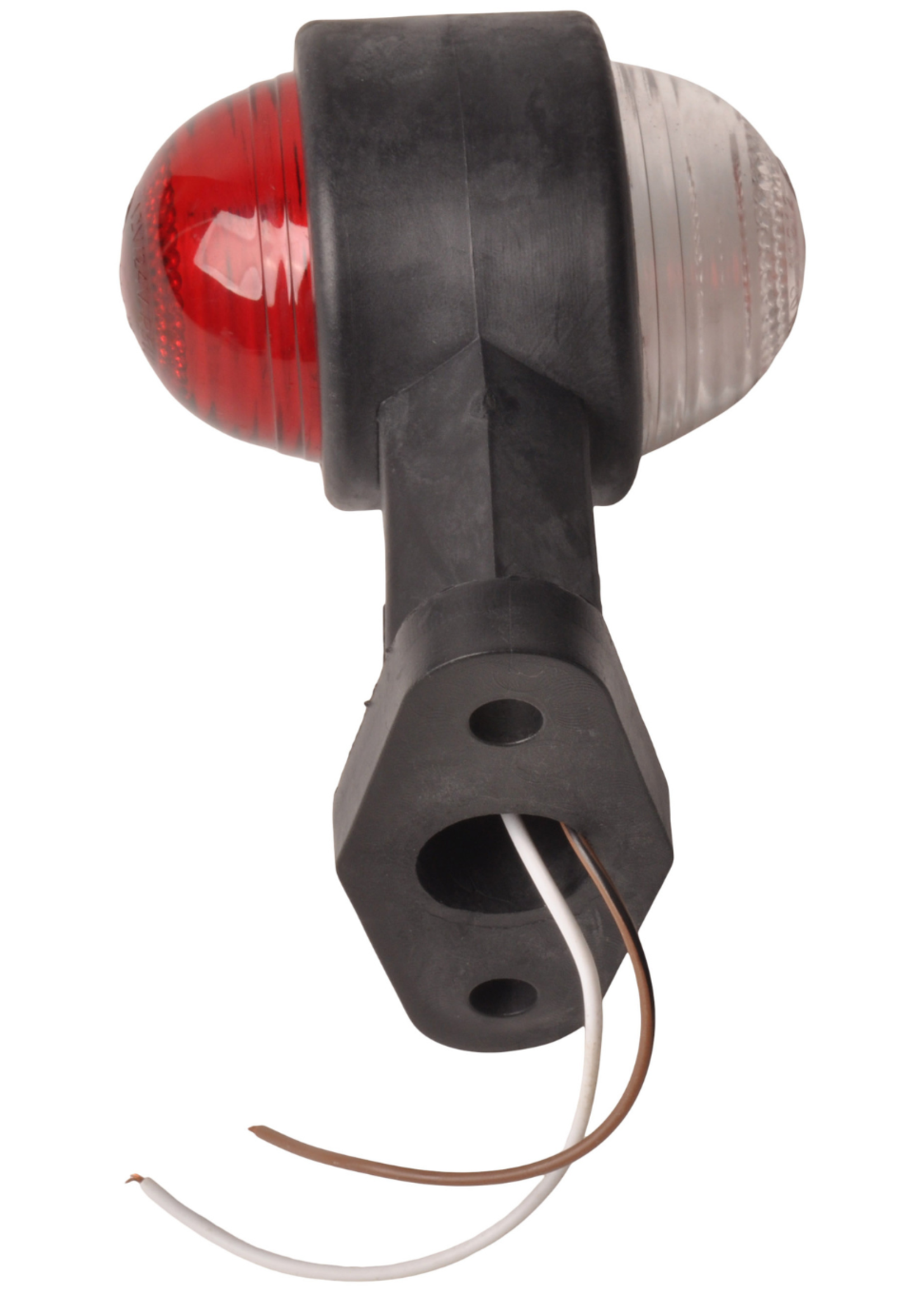 Cantonal Breedtelicht rood/wit 120 mm recht