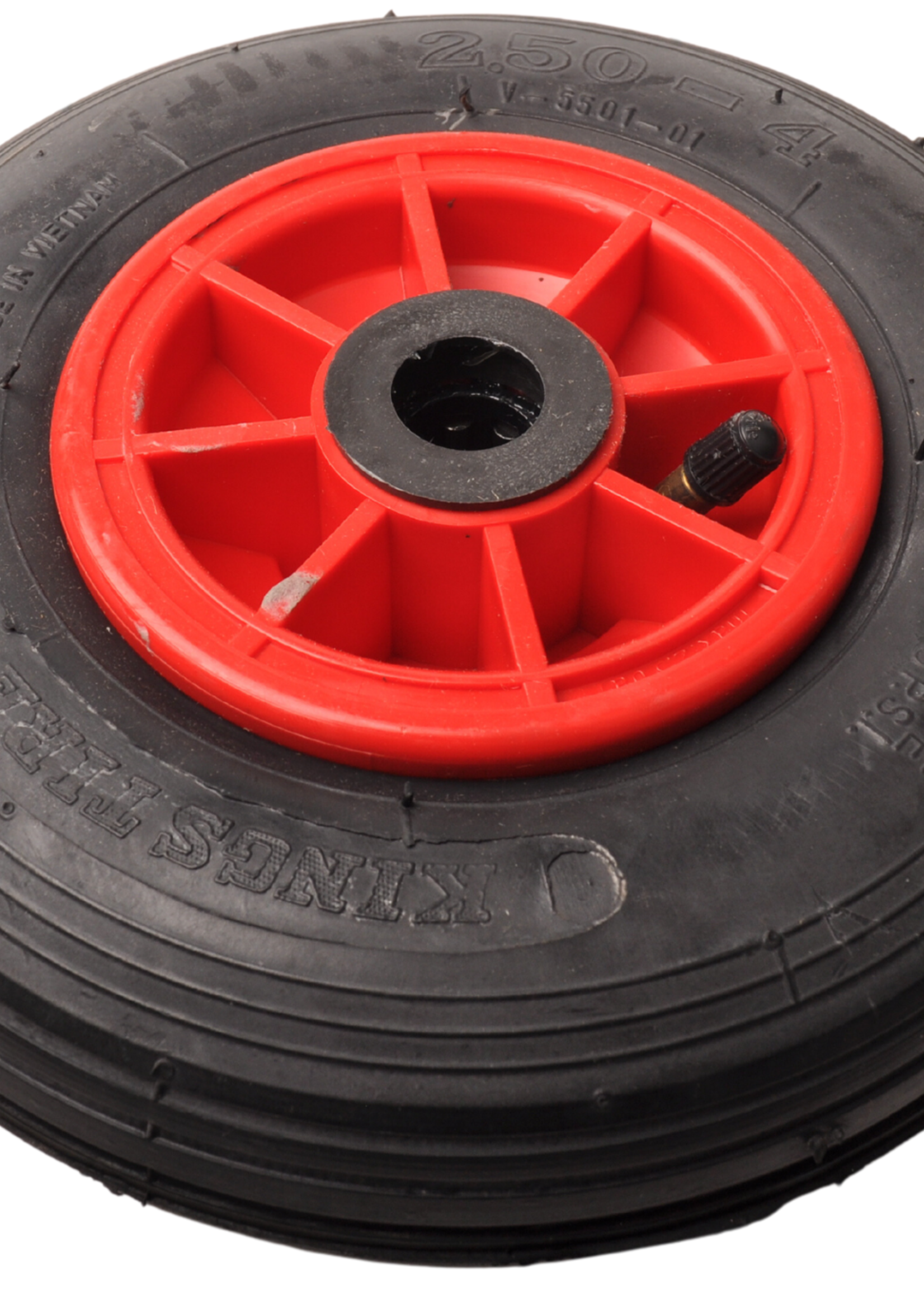 Cantonal 2.50-4 steekwagenwiel - luchtband en kunststof velg - 75 kg maximale belasting - 20 mm asgat/naafdiameter - inclusief rollager