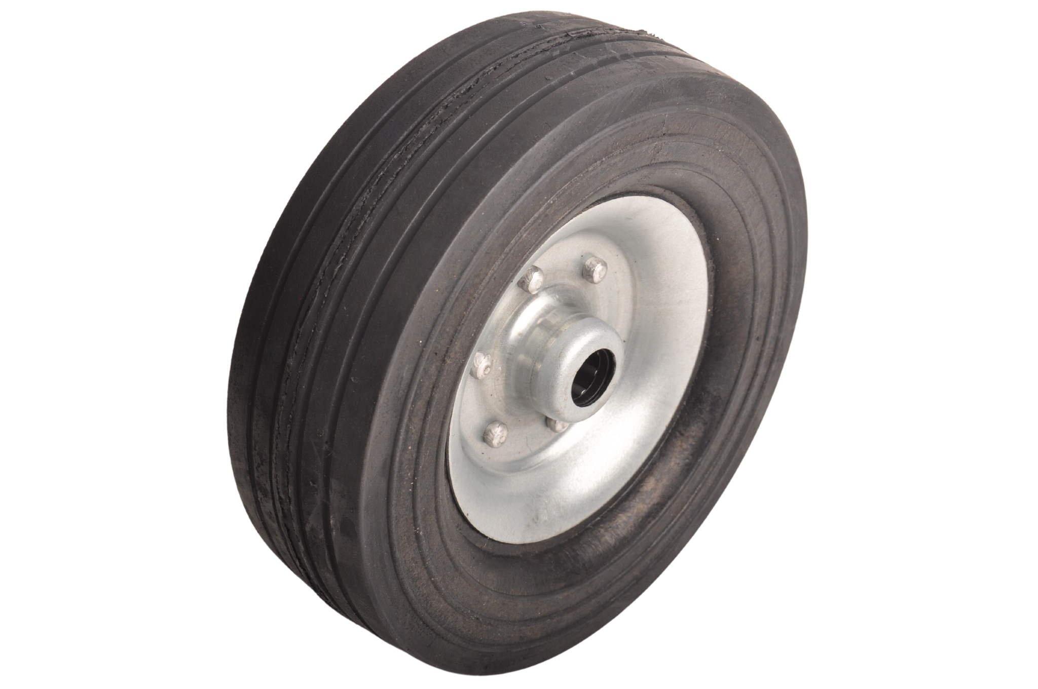 Knott los wiel voor neuswiel 220 x 60 mm - massief rubberen wiel met stalen velg