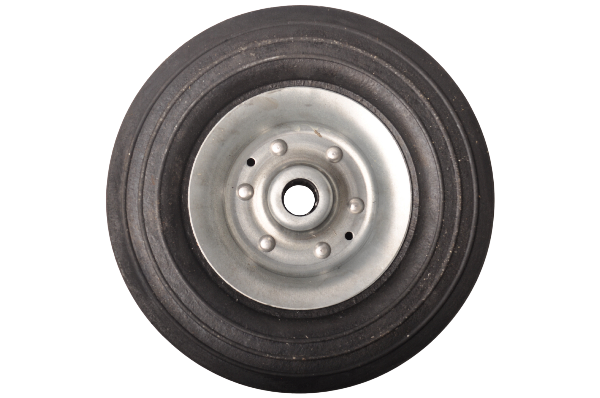 Knott los wiel voor neuswiel 220 x 60 mm - massief rubberen wiel met stalen velg