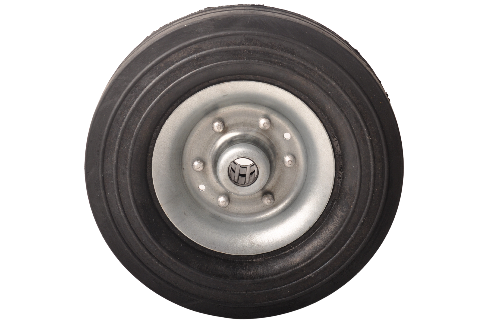 Knott los wiel voor neuswiel 220 x 60 mm - massief rubberen wiel met stalen velg