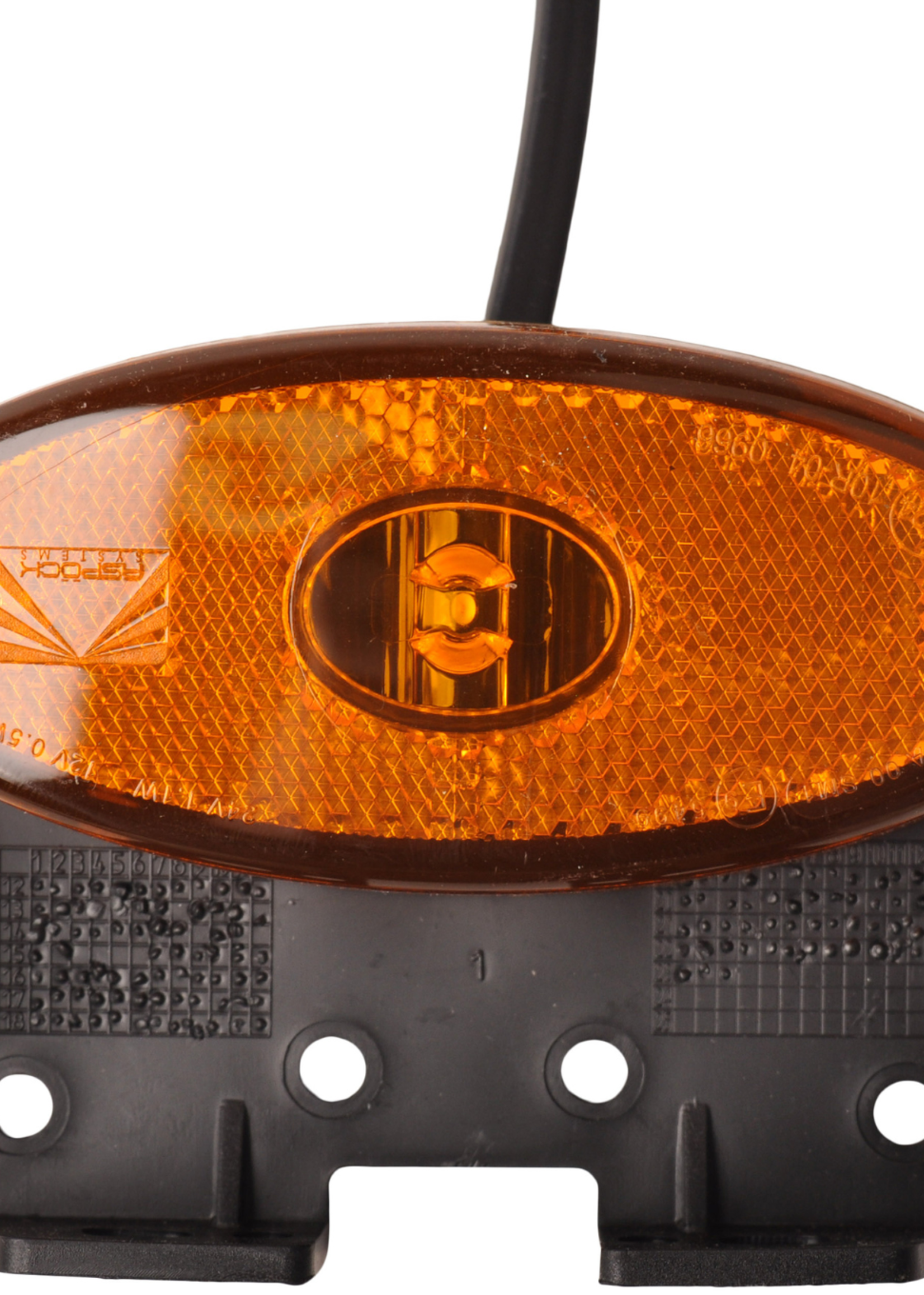 Aspock Aspock Flatpoint 2 - oranje/gele markeringslamp - connector aansluiting - LED - op houder