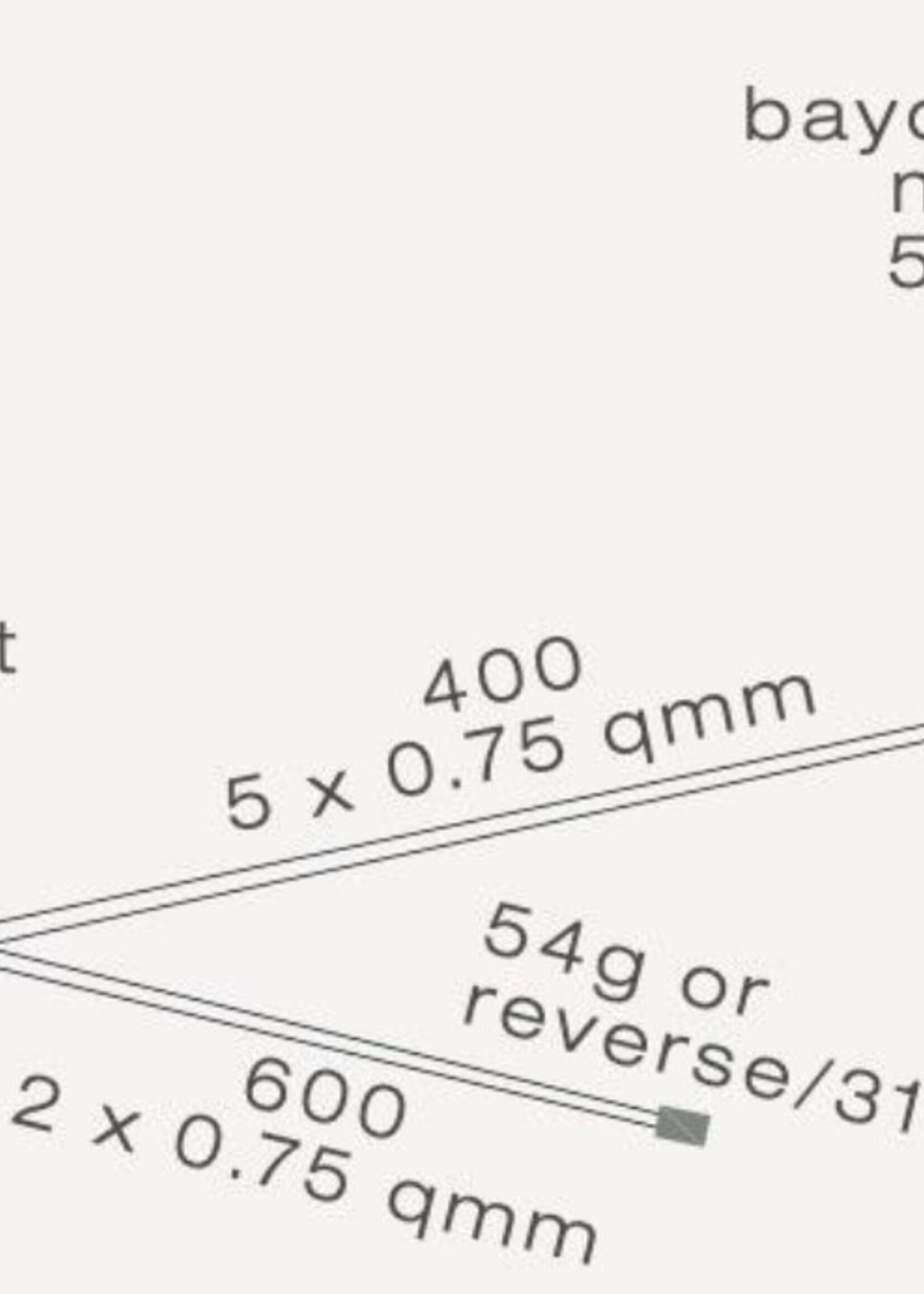 Aspock Aspock 5-polige bajonet verlengkabel 40 cm met aftakking 60 cm
