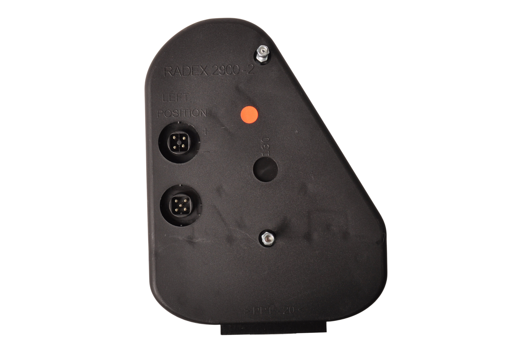 Radex 2900 Links 180x240x60 mm - verticale montage - voorzien van 5-polige Radex connector aansluiting