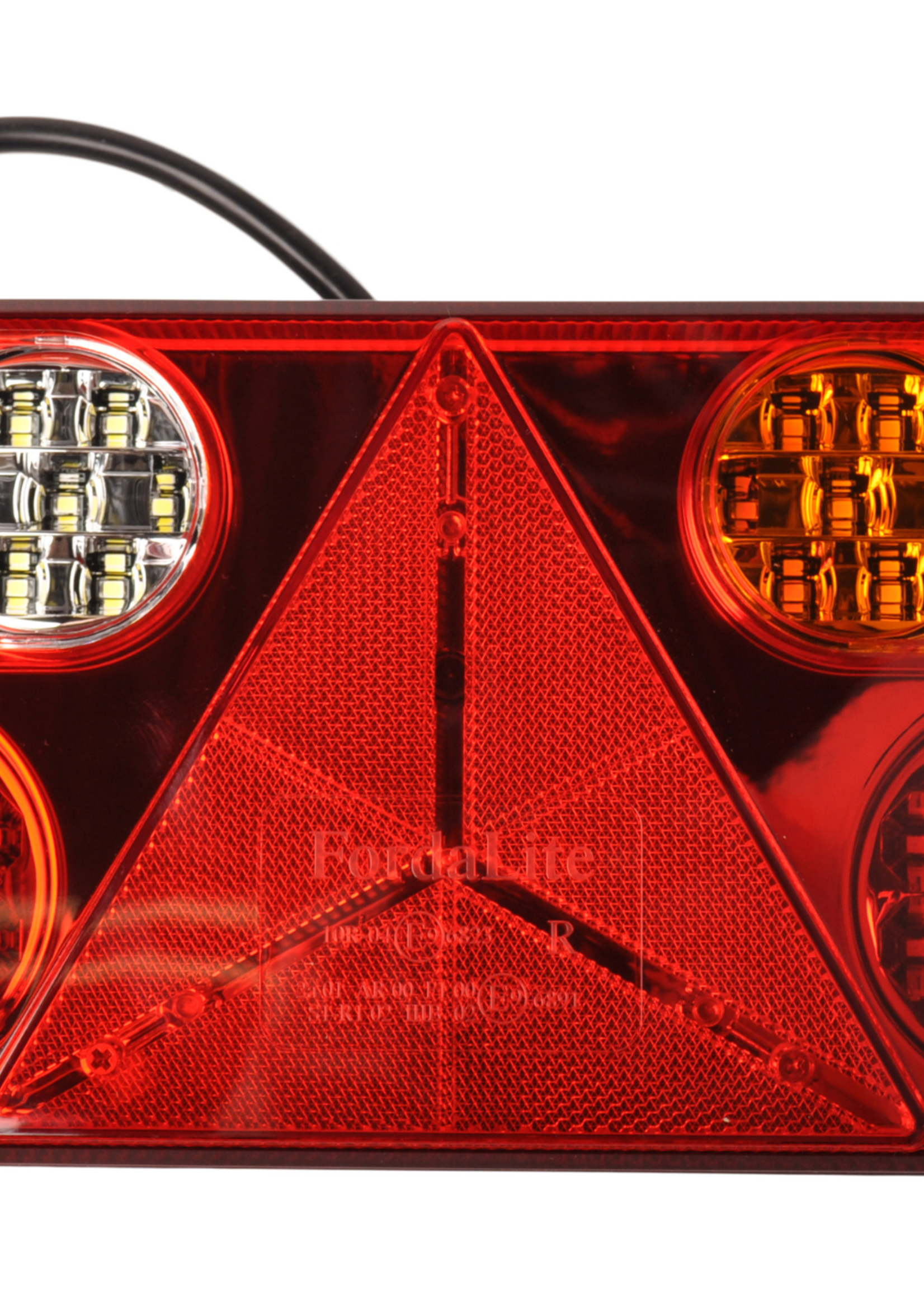 Cantonal Achterlicht rechts 32 LEDs 296x145x45 mm - inclusief reflecterende driehoek