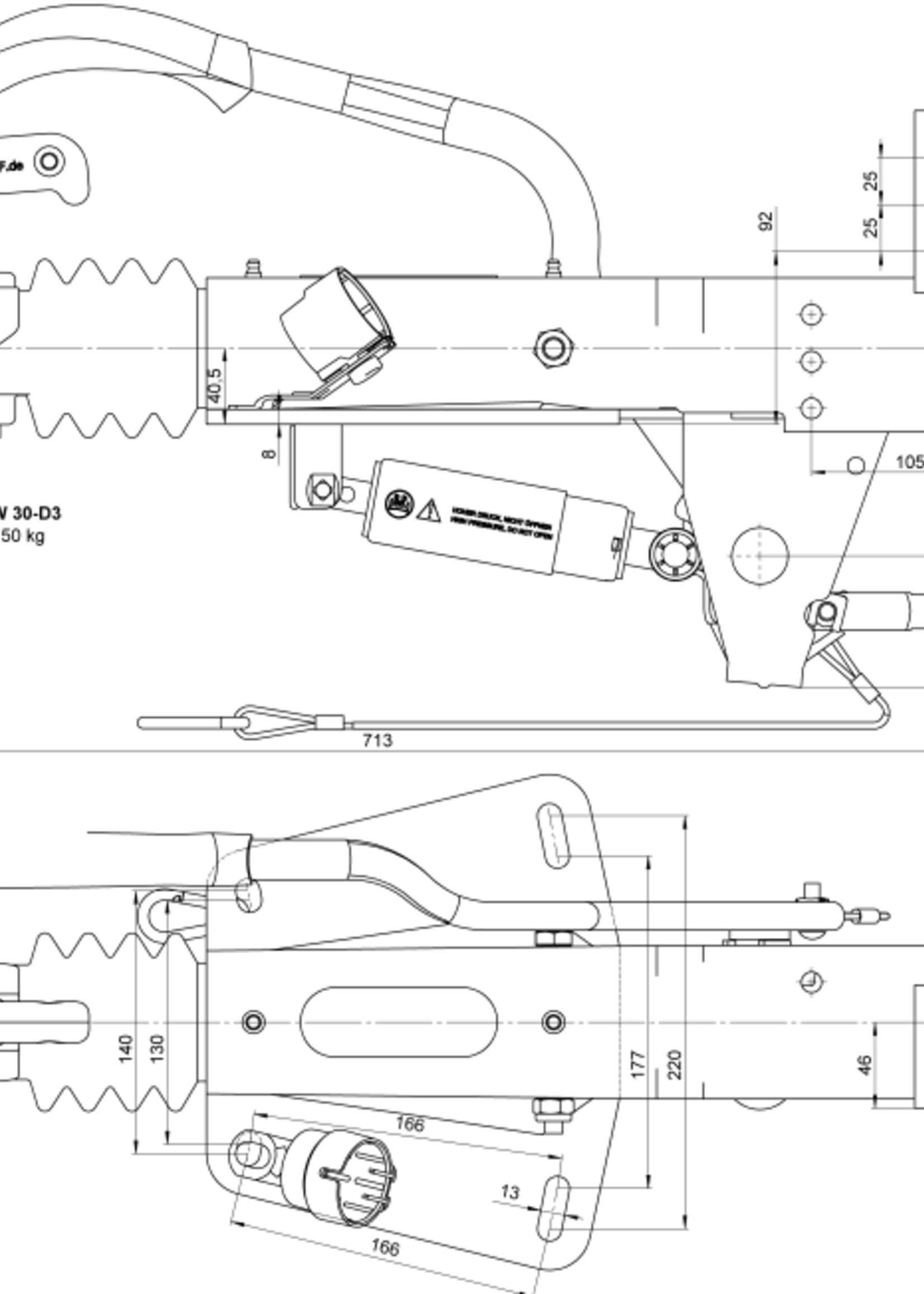BPW BPW oplooprem aanhanger ZAF2.0-3 - 2000 kg maximaal trekvermogen - inclusief neuswielconsole