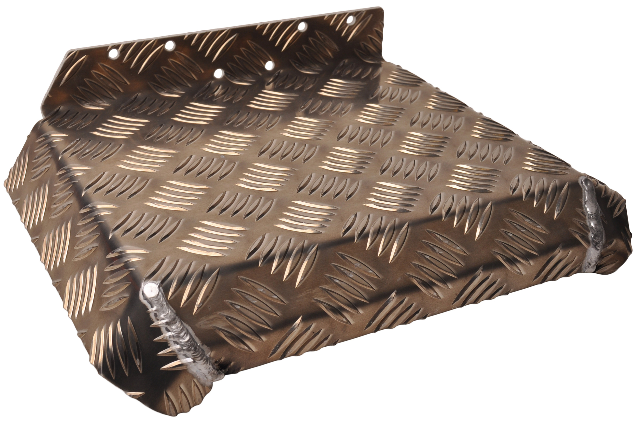 Half spatbord links 310x290 mm - geschikt voor Hapert aanhanger - aluminium traanplaat materiaal