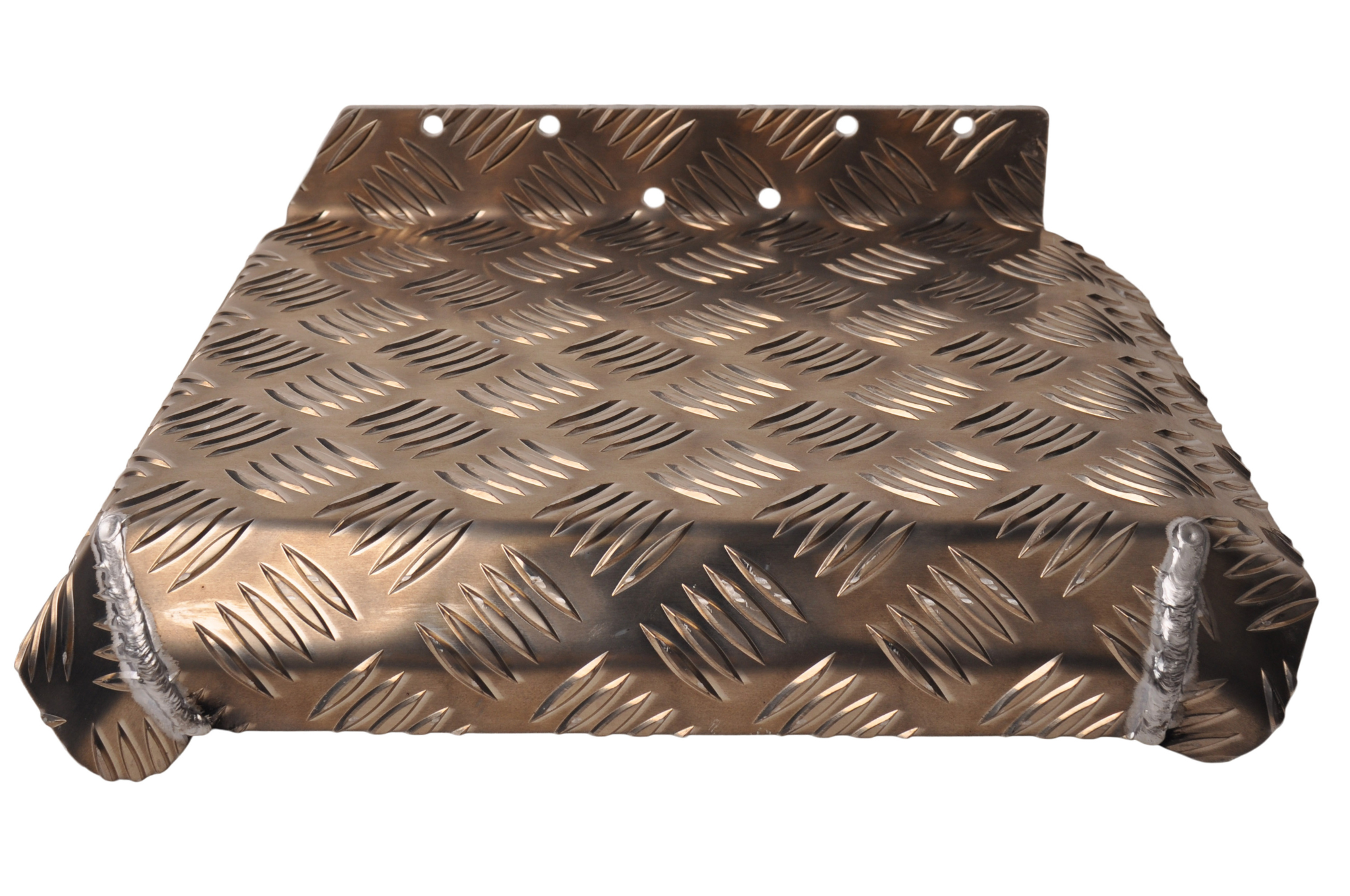 Half spatbord links 310x290 mm - geschikt voor Hapert aanhanger - aluminium traanplaat materiaal