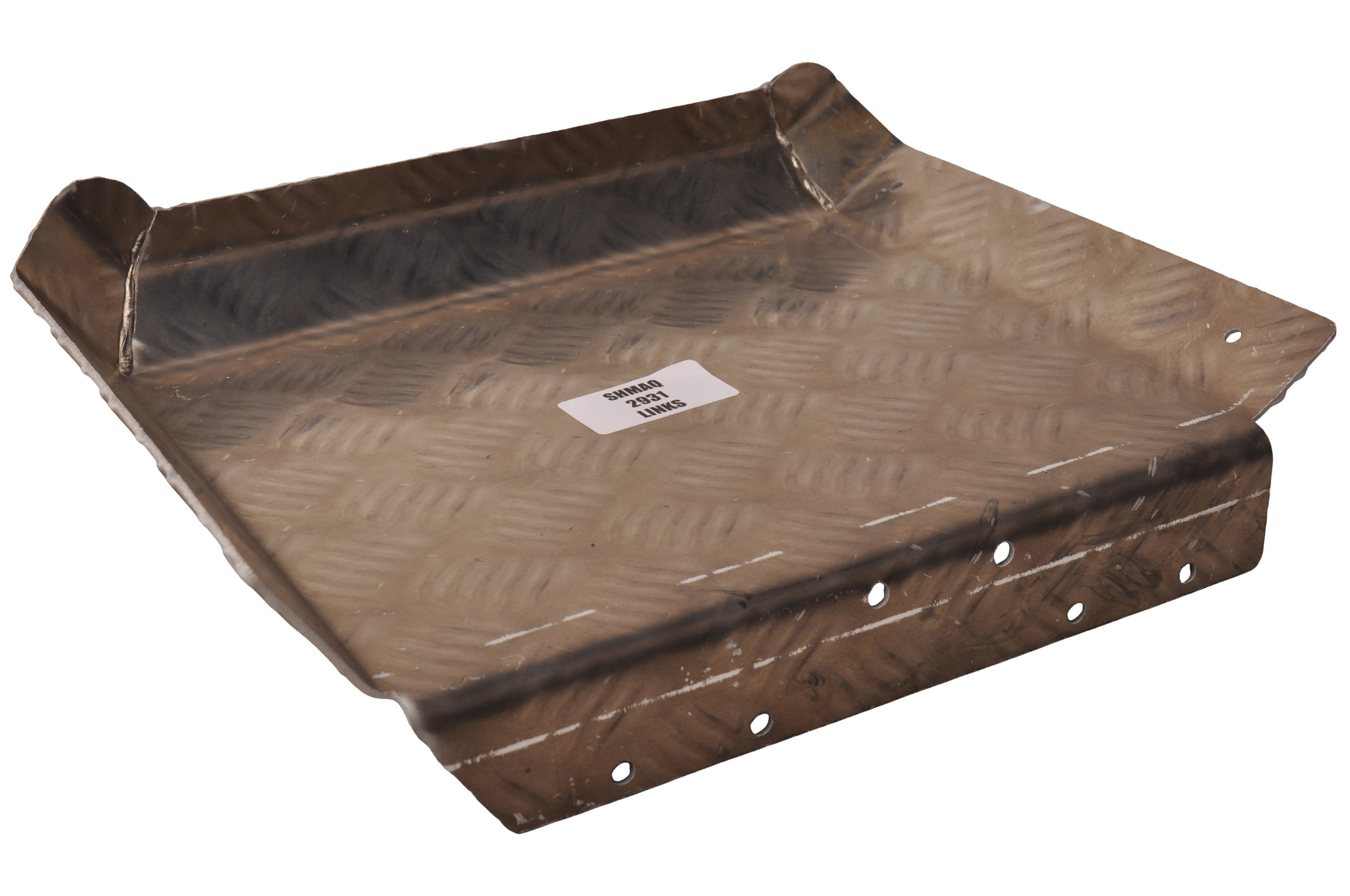 Half spatbord links 310x290 mm - geschikt voor Hapert aanhanger - aluminium traanplaat materiaal