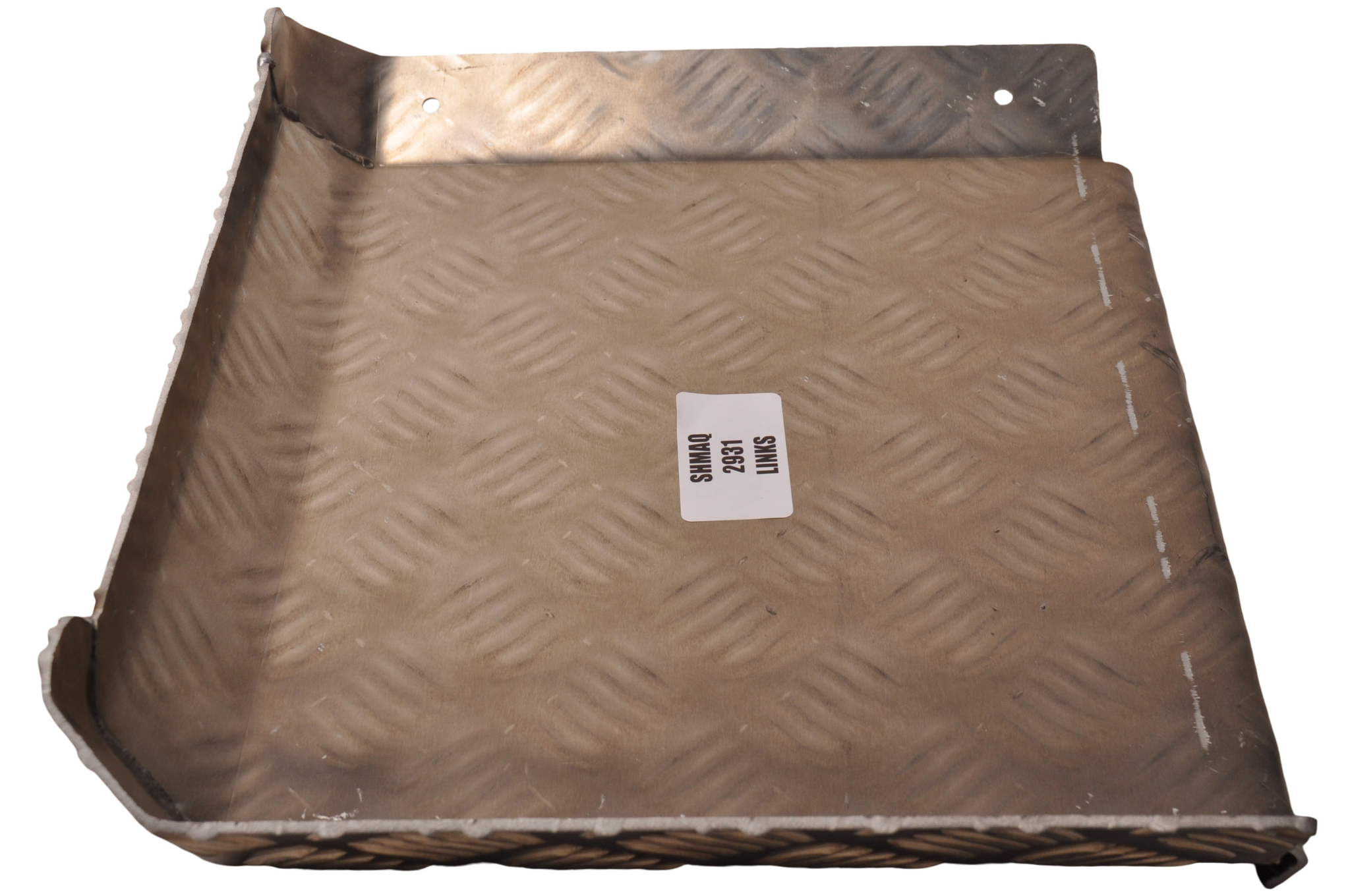 Half spatbord links 310x290 mm - geschikt voor Hapert aanhanger - aluminium traanplaat materiaal
