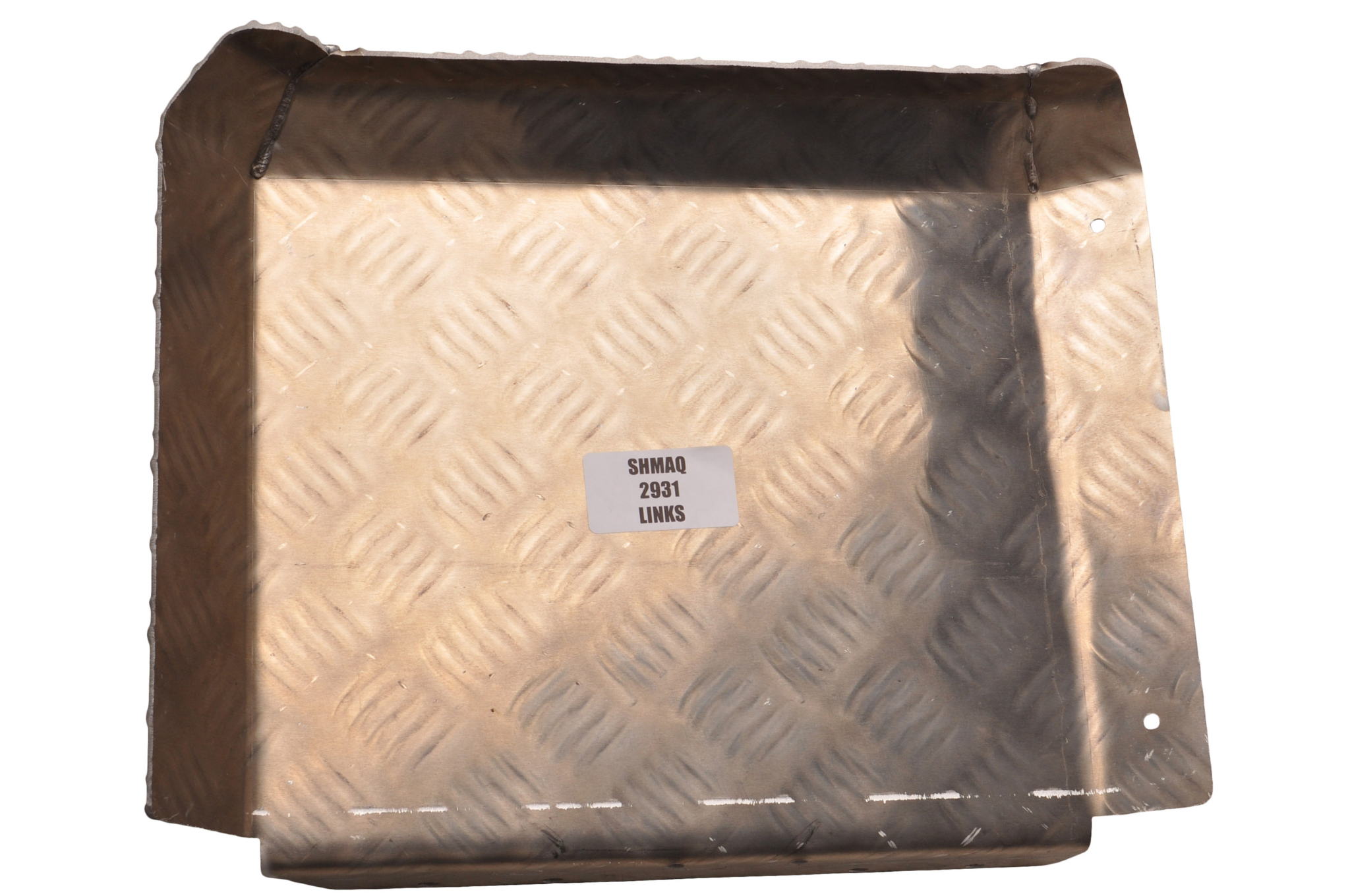 Half spatbord links 310x290 mm - geschikt voor Hapert aanhanger - aluminium traanplaat materiaal