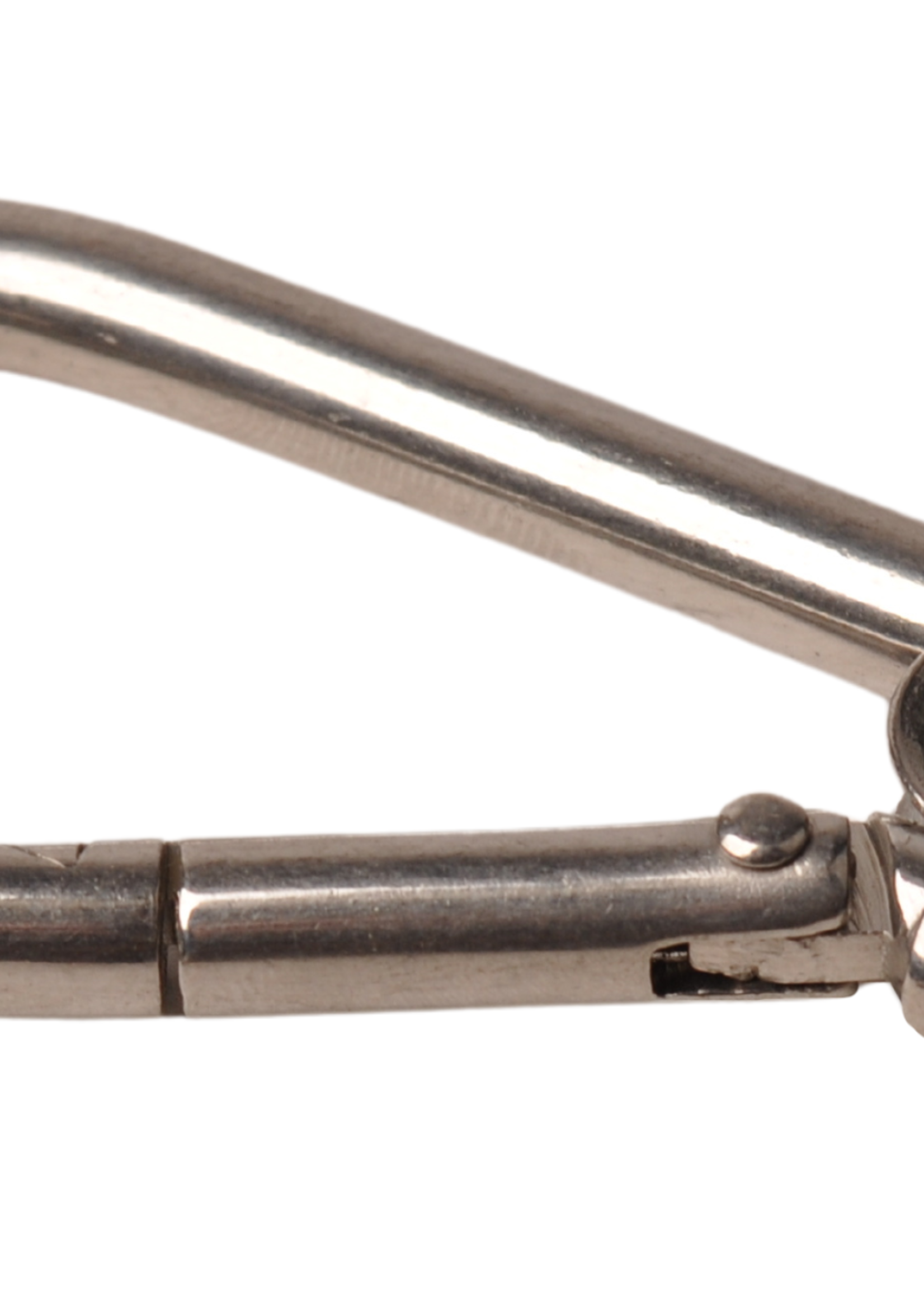Cantonal Karabijnhaak haaks RVS 60x6 mm - 7 mm oogdiameter