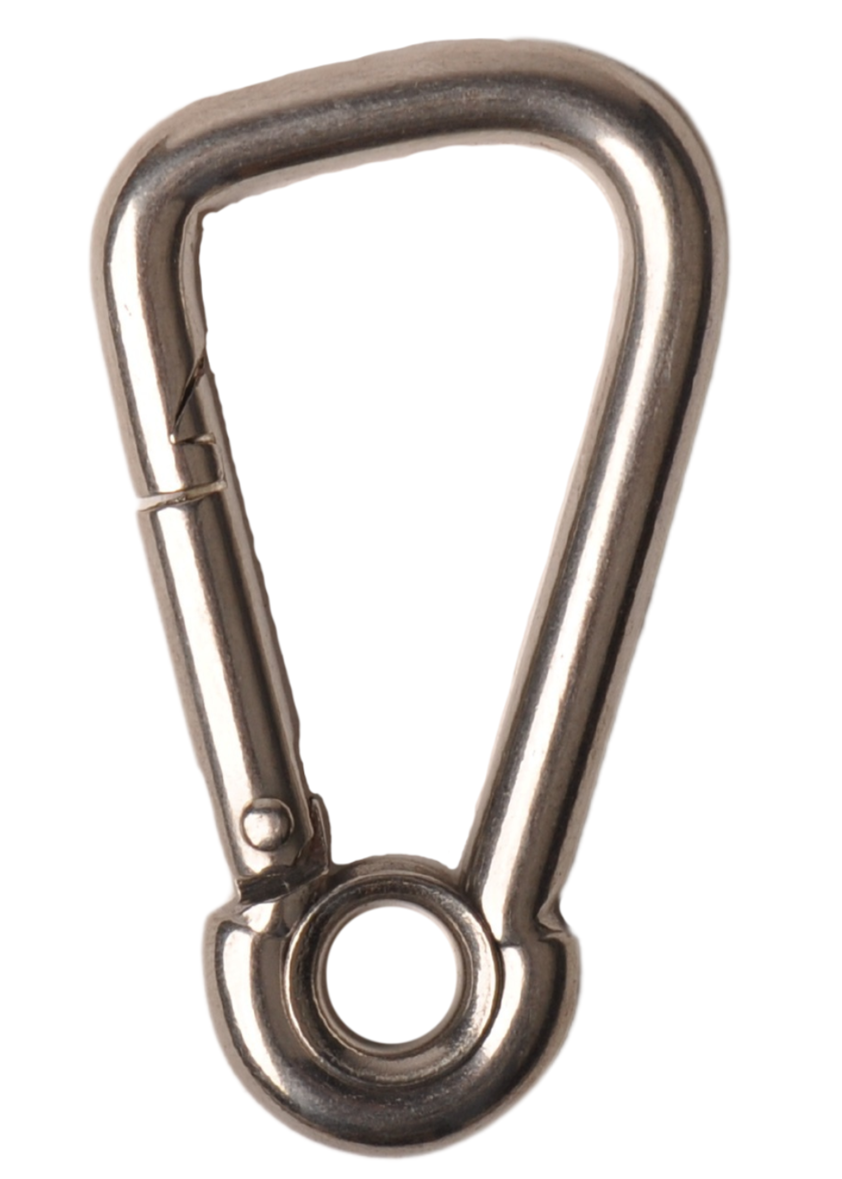 Cantonal Karabijnhaak haaks RVS 60x6 mm - 7 mm oogdiameter