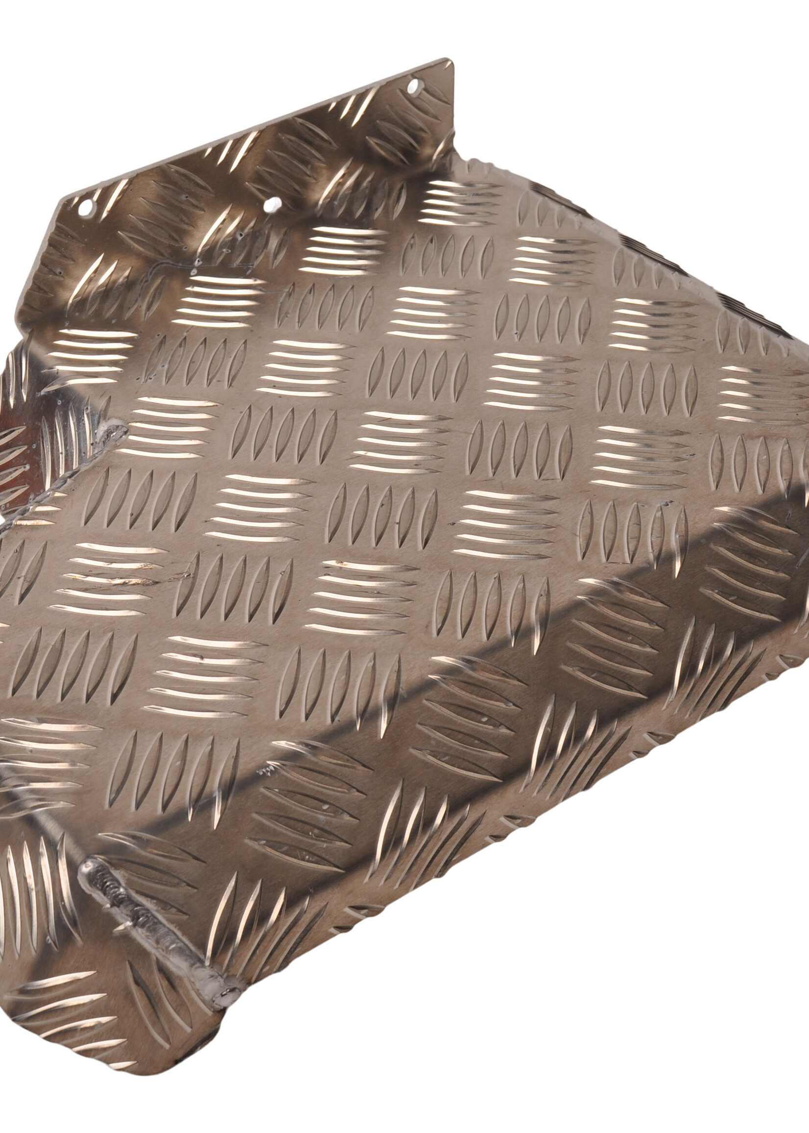 De Haan Half spatbord links 340x290 mm - geschikt voor Hapert kipper -aluminium traanplaat materiaal