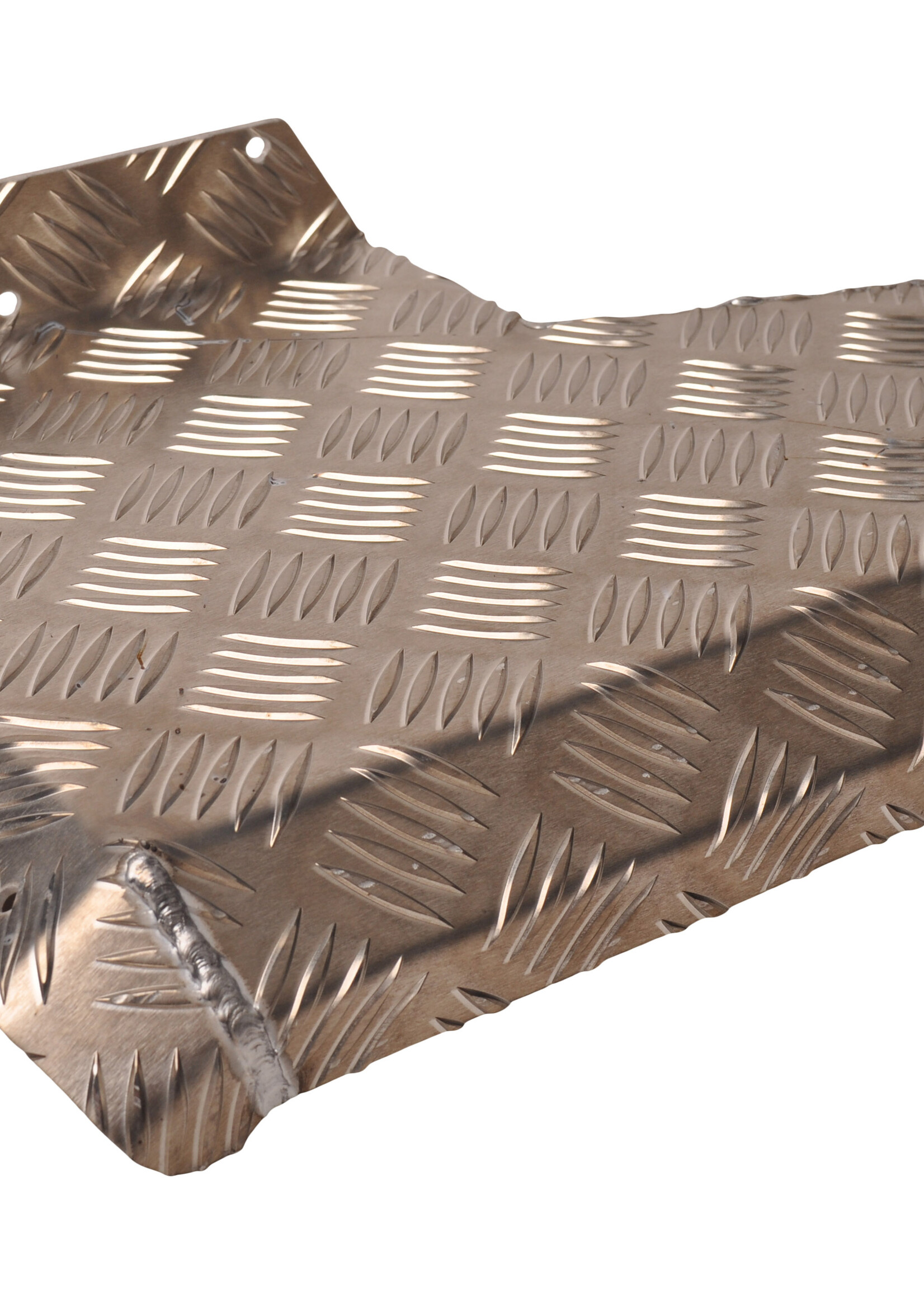 De Haan Half spatbord rechts 340x290 mm - geschikt voor Hapert kipper - aluminium traanplaat materiaal