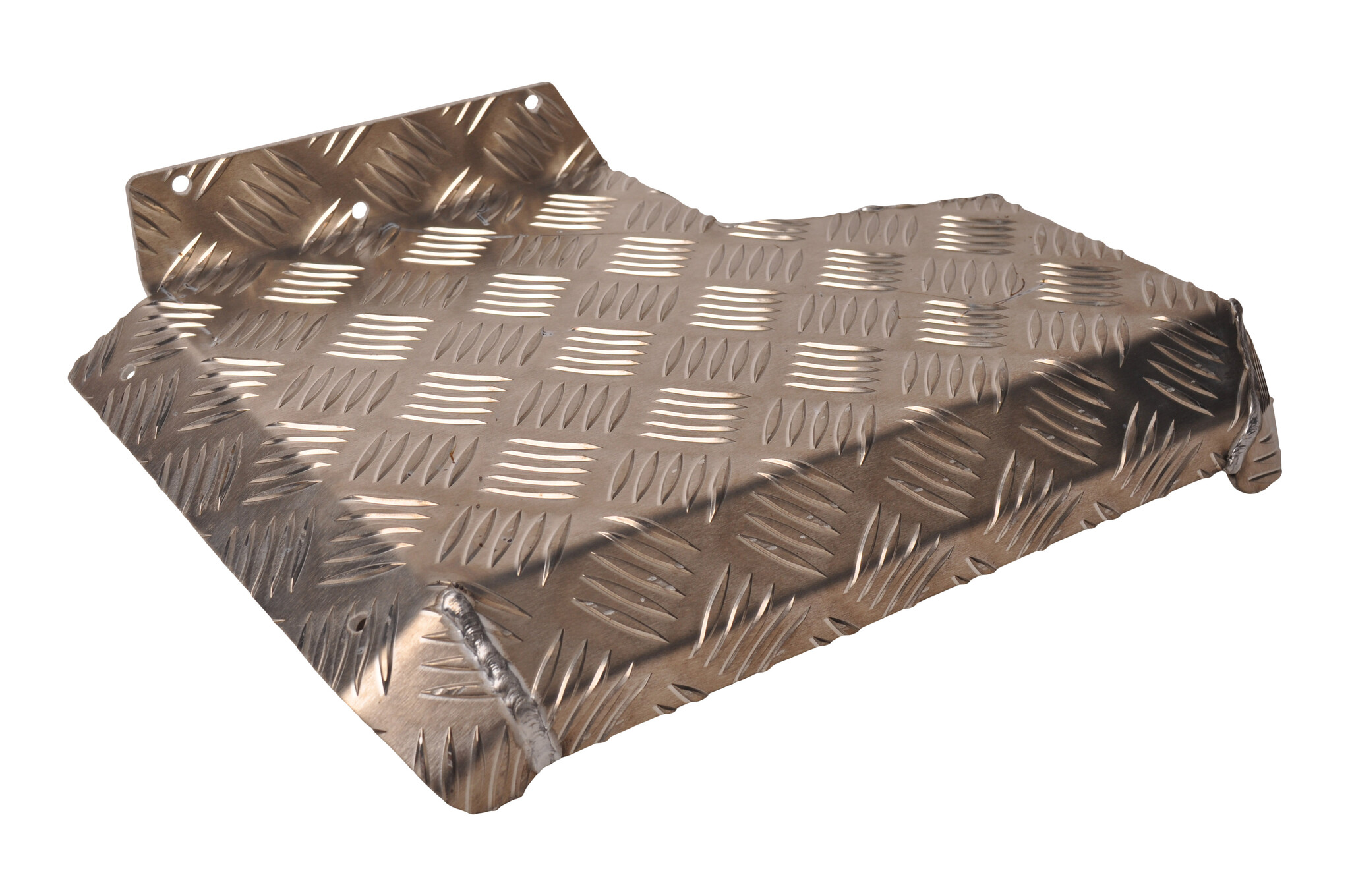Half spatbord rechts 340x290 mm - geschikt voor Hapert kipper - aluminium traanplaat materiaal