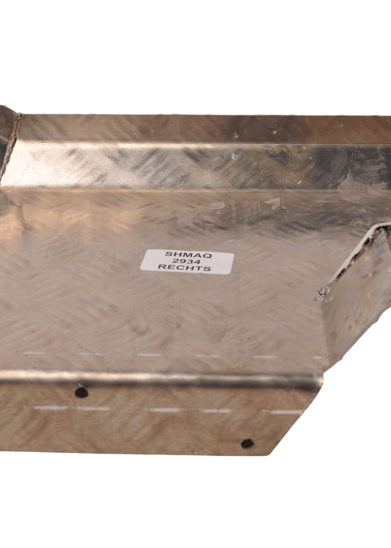 De Haan Half spatbord rechts 340x290 mm - geschikt voor Hapert kipper - aluminium traanplaat materiaal