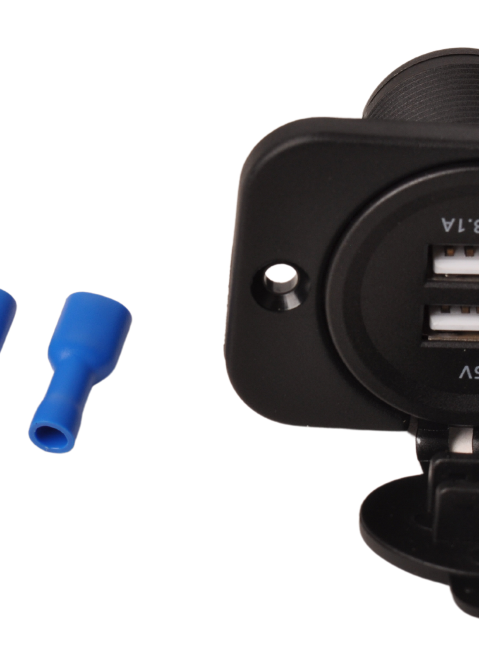 Cantonal USB inbouwdoos 12V/24V (tweevoudig)