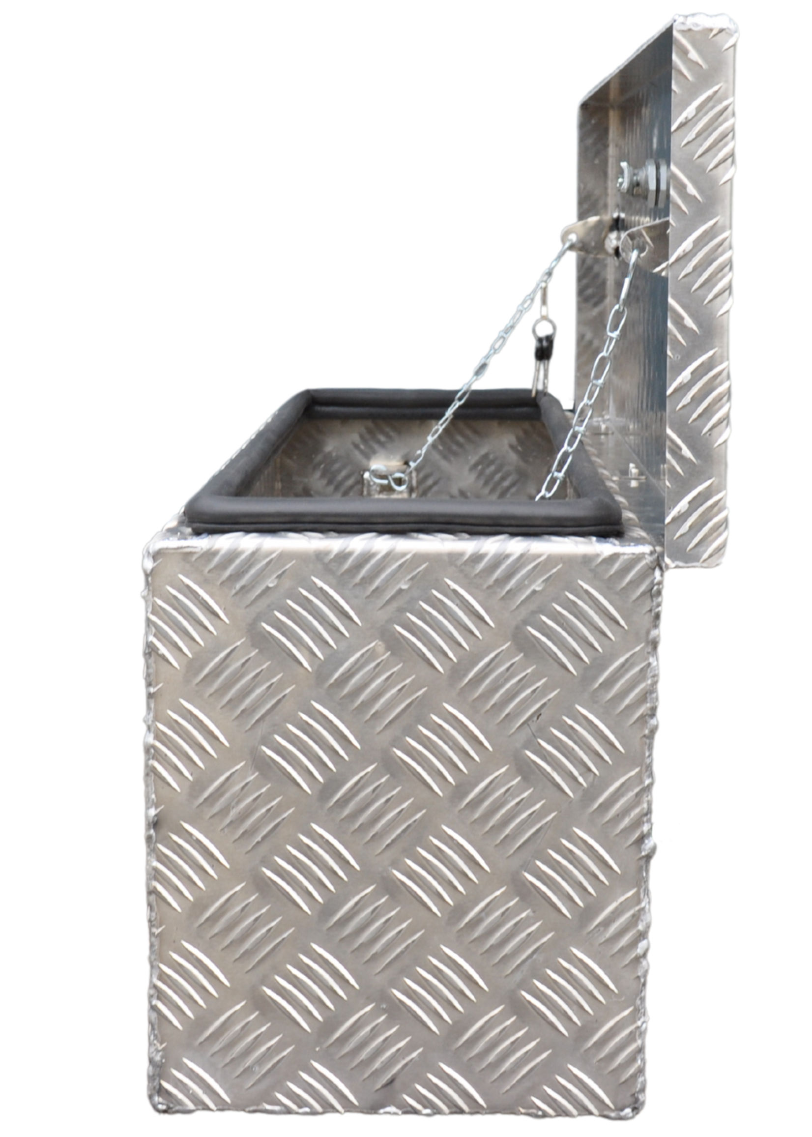 De Haan DE HAAN BOX O - 700x240x300 mm - waterdichte en stofdichte aluminium traanplaat disselbak - voorzien van vlinderslot of t-sluiting