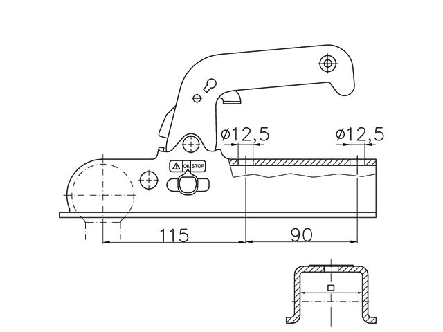 Technische Zeichnung em150-v-f Winterhoff