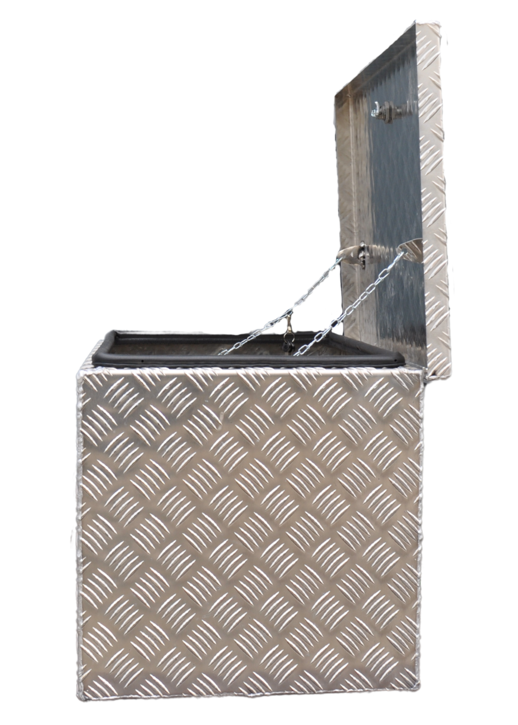 De Haan DE HAAN BOX OH - 600x400x400 mm - waterdichte en stofdichte aluminium traanplaat disselbak - voorzien van vlinderslot of t-sluiting
