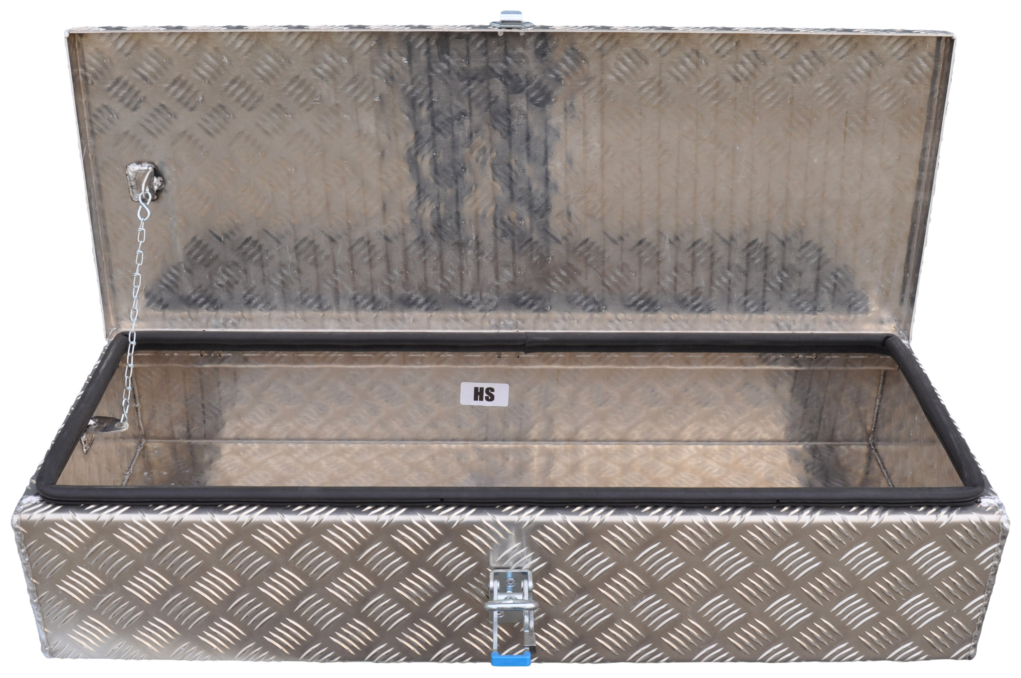 DE HAAN BOX H - 900x380x190 mm - waterdichte en stofdichte aluminium traanplaat disselbak - voorzien van vlinderslot of spansluiting
