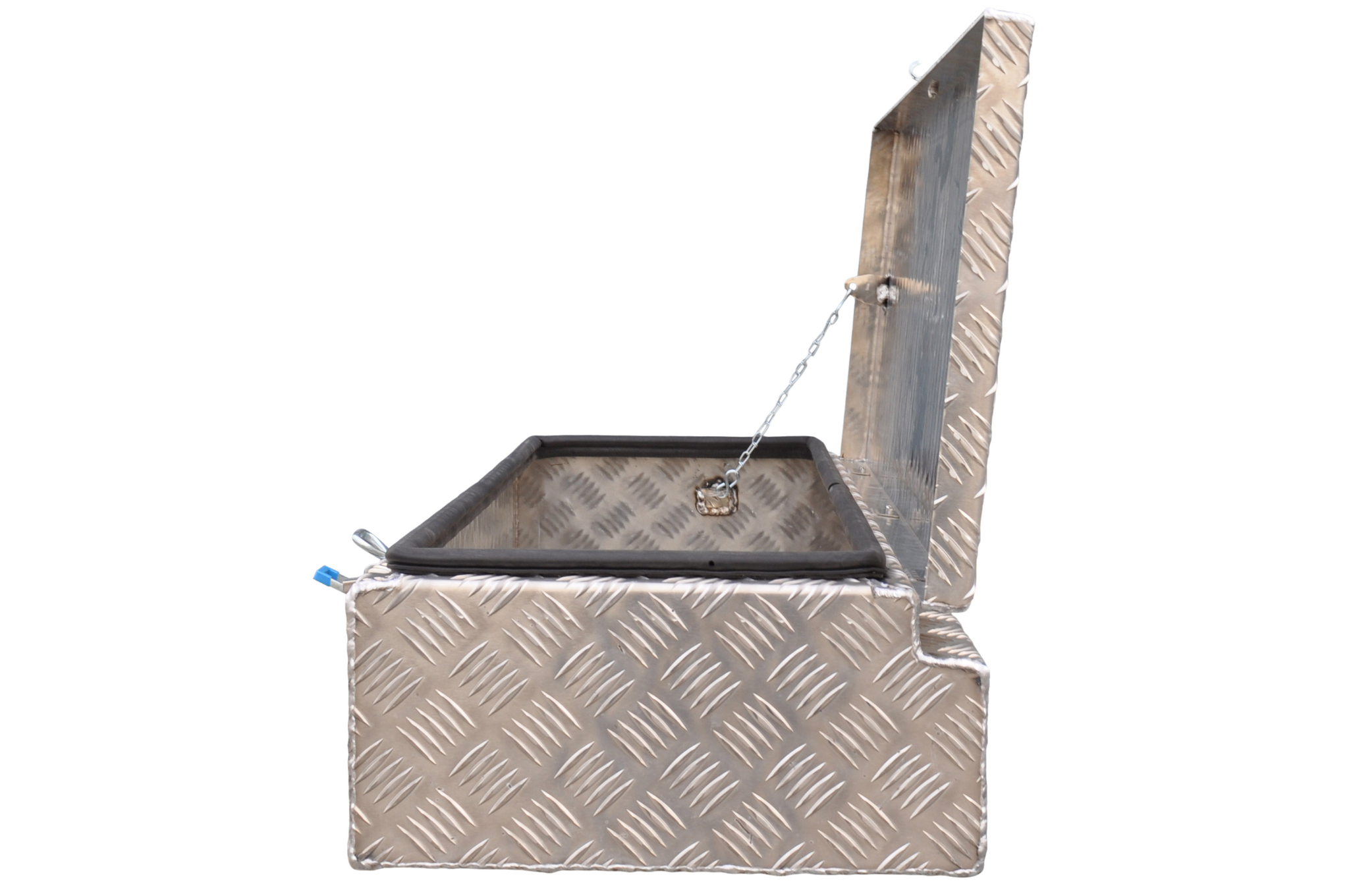 DE HAAN BOX H - 900x380x190 mm - waterdichte en stofdichte aluminium traanplaat disselbak - voorzien van vlinderslot of spansluiting