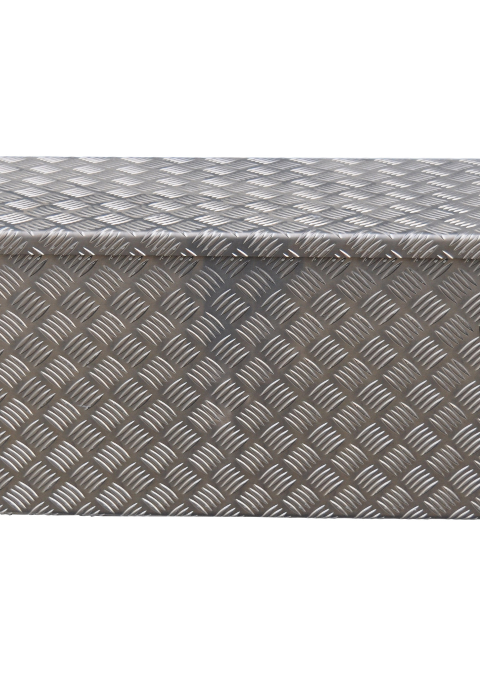 De Haan De Haan Box - 1200x400x400 mm - water en stofdichte aluminium traanplaat disselbak - voorzien van gasveren en 2 t-sluitingen