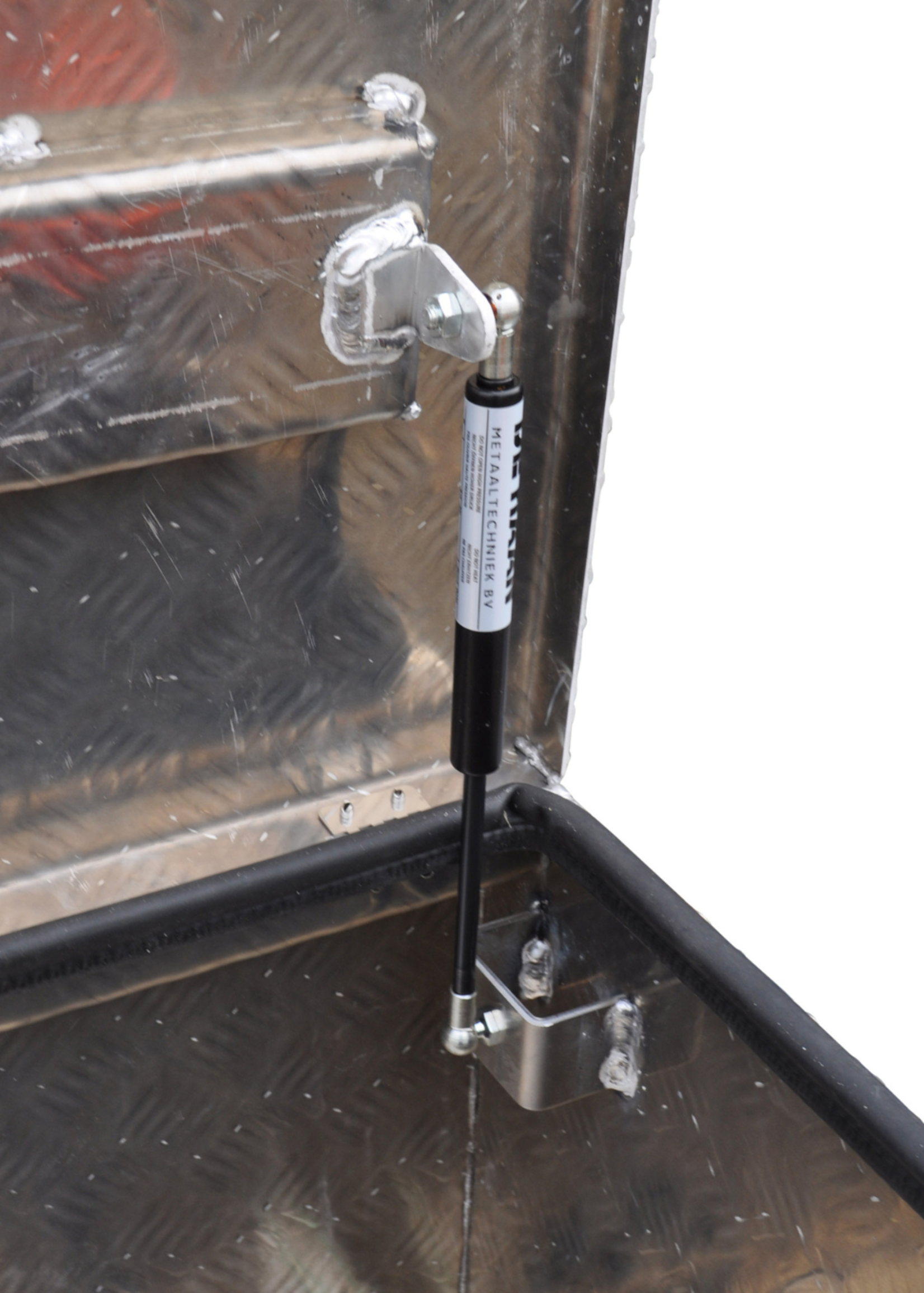 De Haan De Haan Box - 1200x400x400 mm - water en stofdichte aluminium traanplaat disselbak - voorzien van gasveren en 2 t-sluitingen