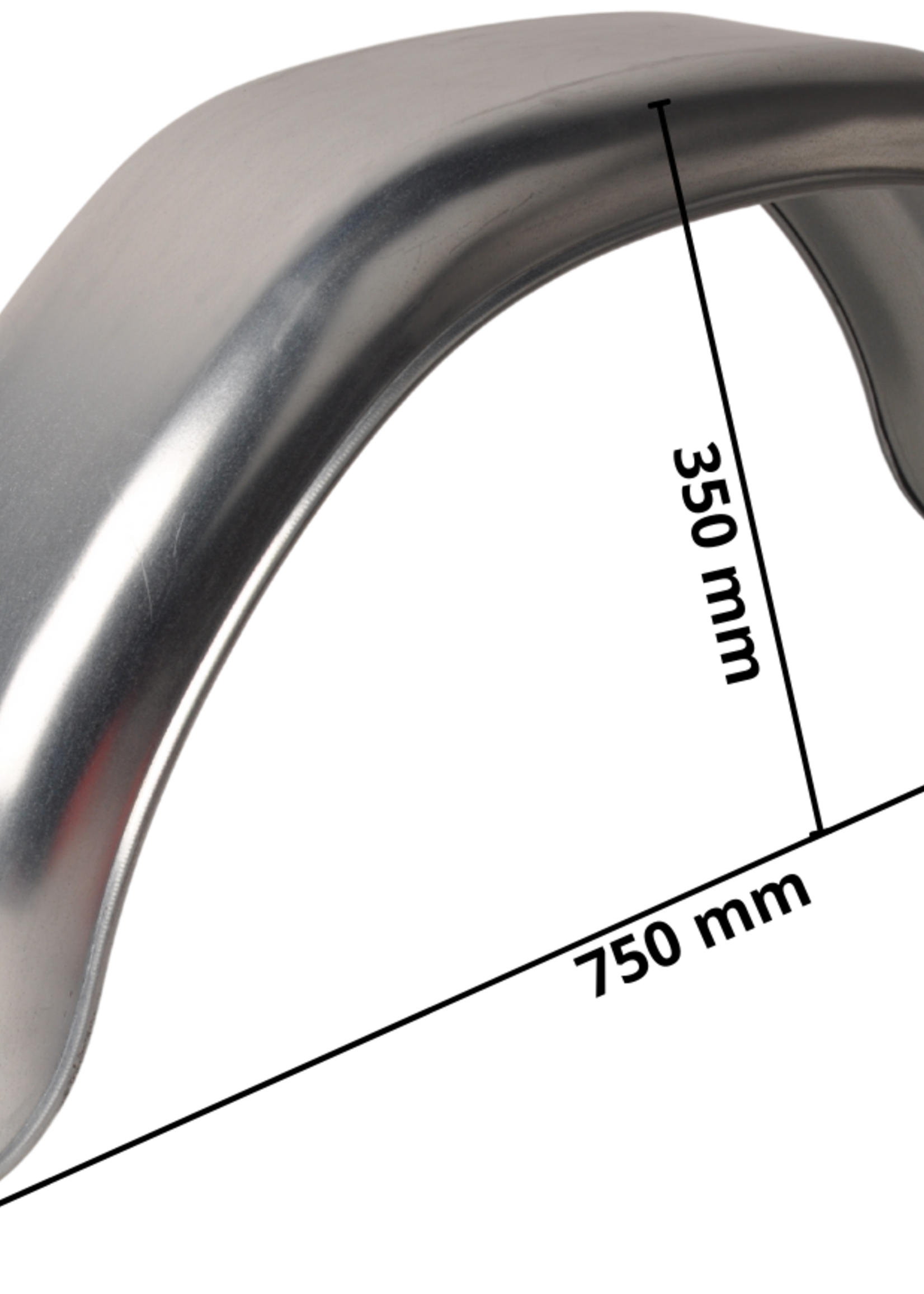 Cantonal Spatbord rond 13/14/15 inch 750x220x350 mm