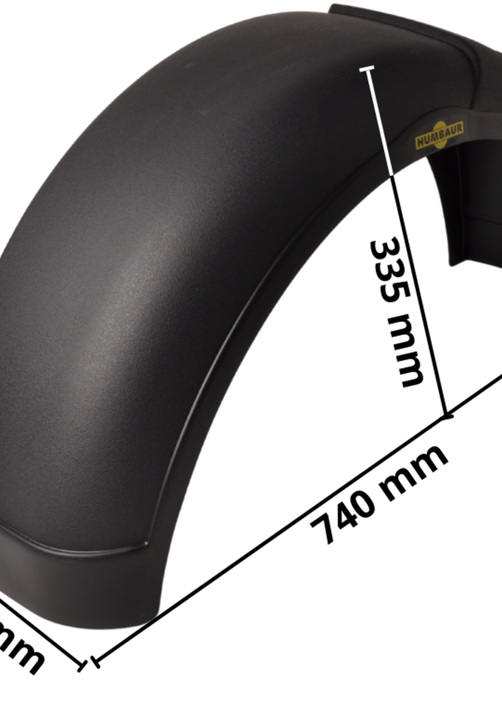 Humbaur Humbaur kunststof 13 inch linker spatbord 740x190x335 mm