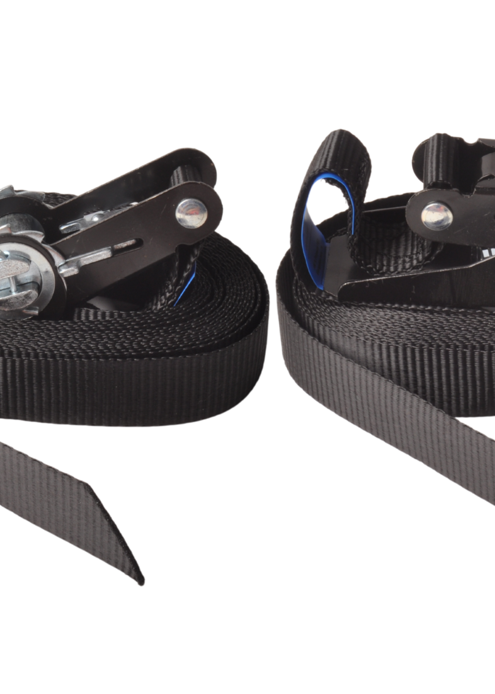 Cantonal Spanband set van 2 stuks zwart 500x2,5 cm (750 kg)