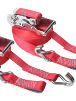 Cantonal Set van 2 spanbanden rood 700x2,5 cm (750 kg)
