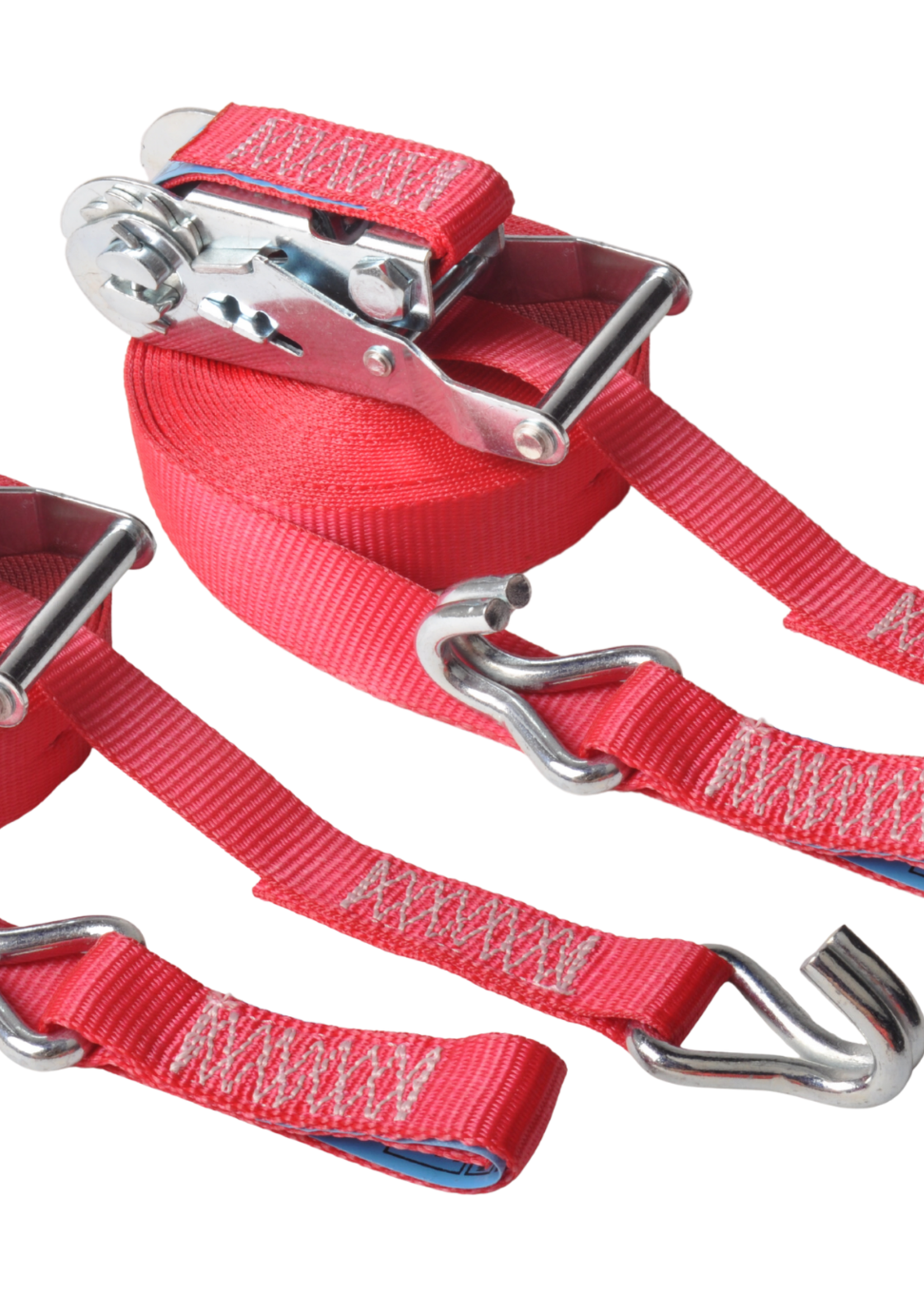 Cantonal Spanband set van 2 stuks rood 700x2,5 cm (750 kg)