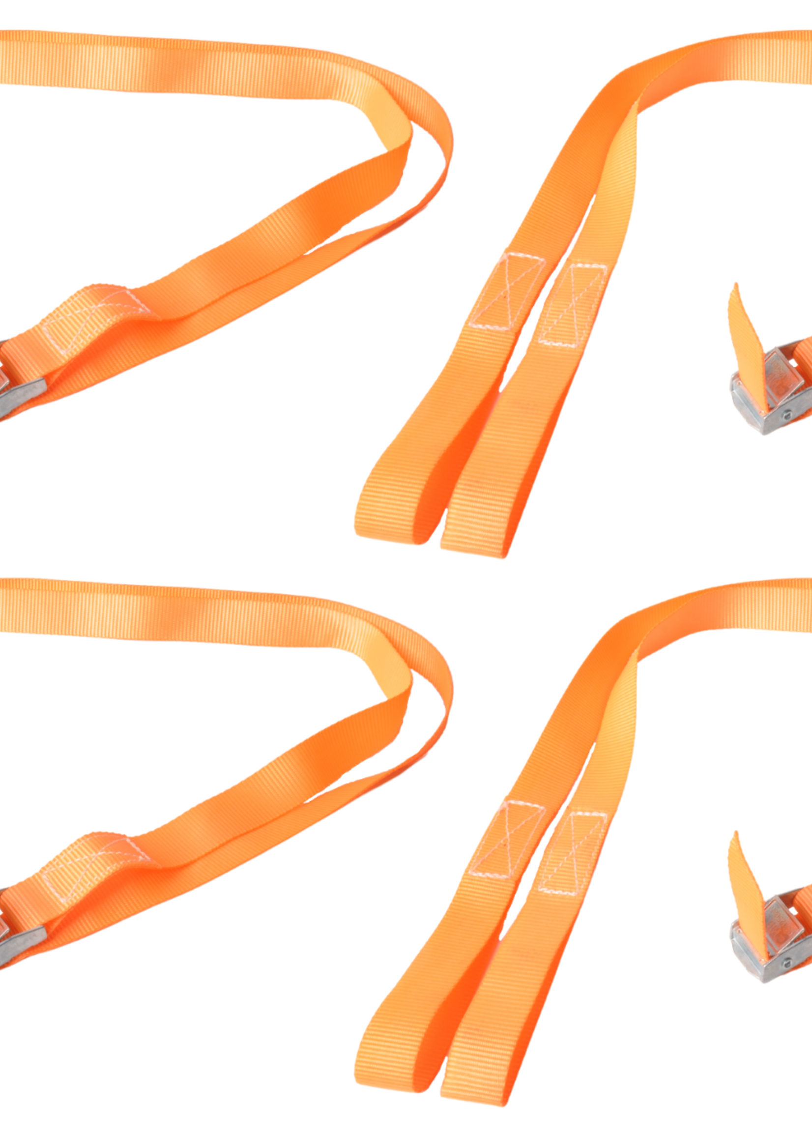 Cantonal Sjorband  oranje 195x2,5 cm (250 kg) 2-delig - set van 4 stuks