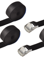Cantonal Set van 4 sjorbanden zwart 300x2,5 cm (250 kg)