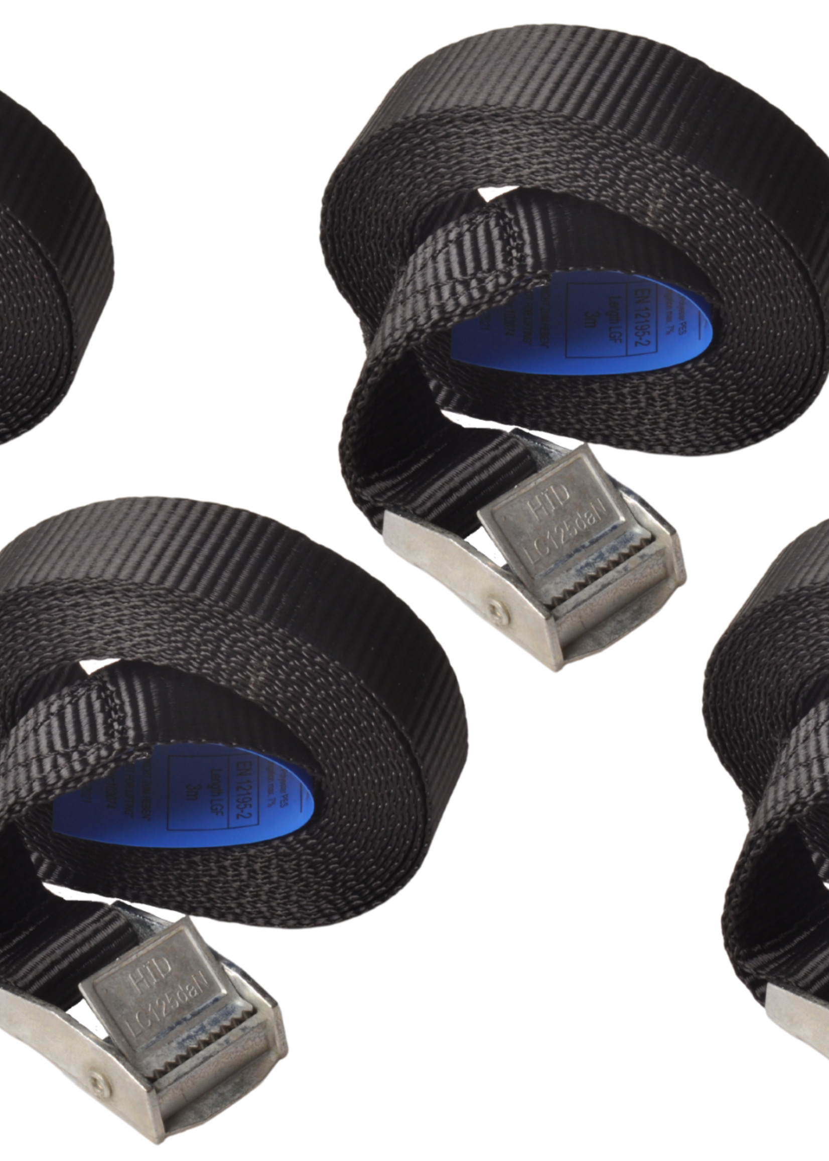 Cantonal Sjorband zwart 300x2,5 cm (250 kg) - set van 4 stuks