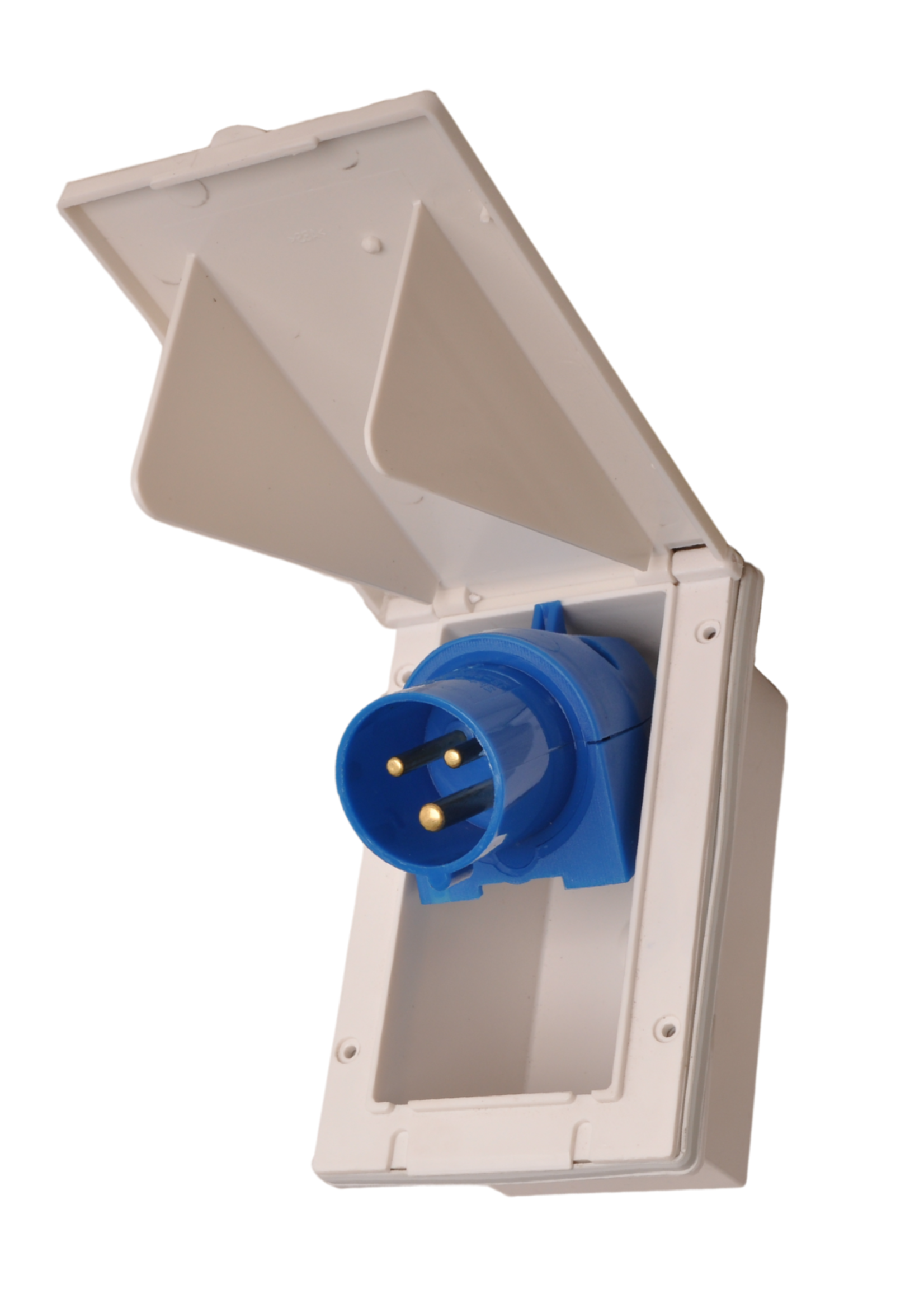 ProPlus CEE inbouwstekker - rechthoekig - 160x100 mm - wit