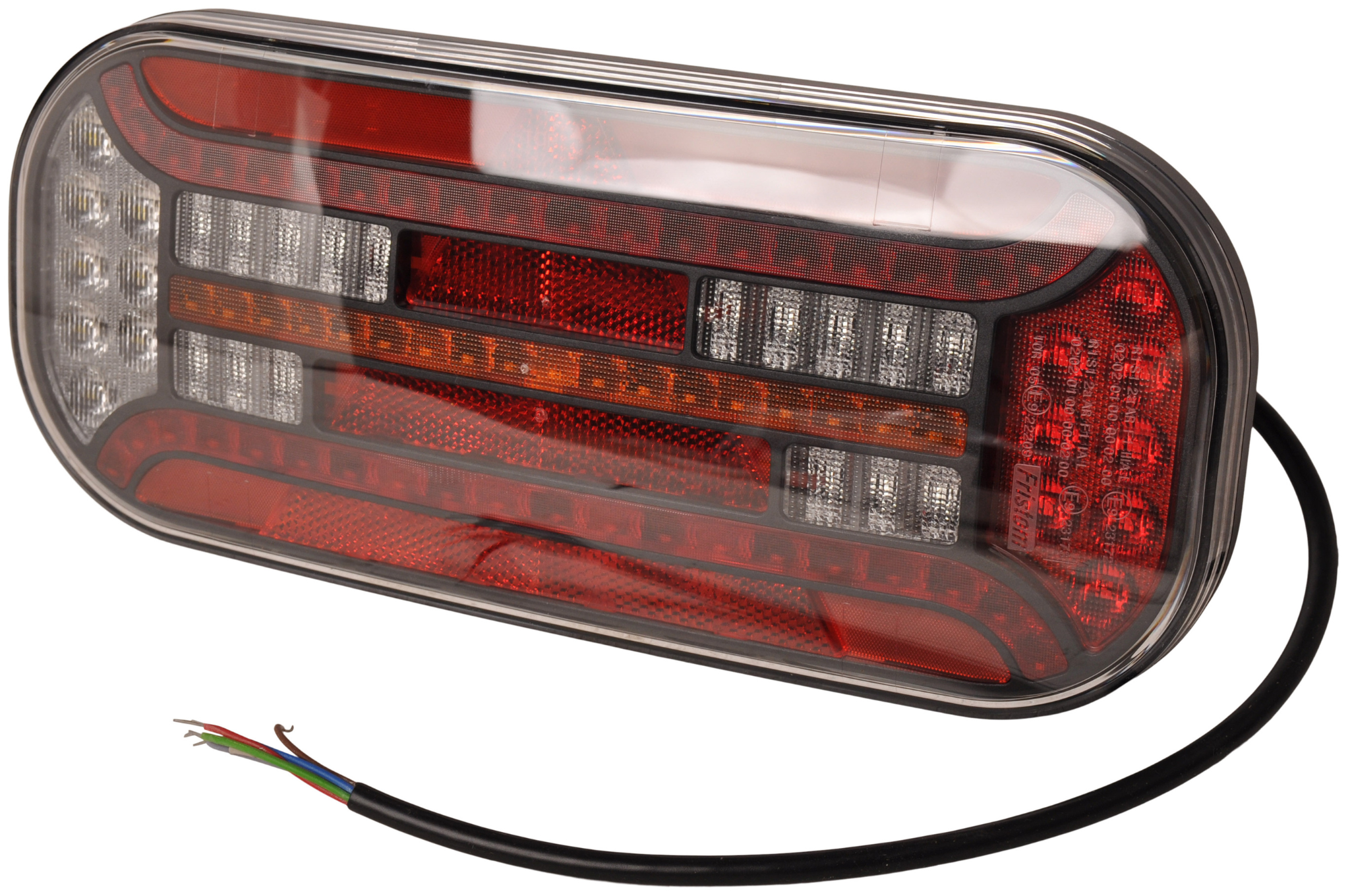 Fristom FT-610 rechts - LED 302x130x51 mm - met dynamische richtingaanwijzer - 100 cm losse draad aansluiting