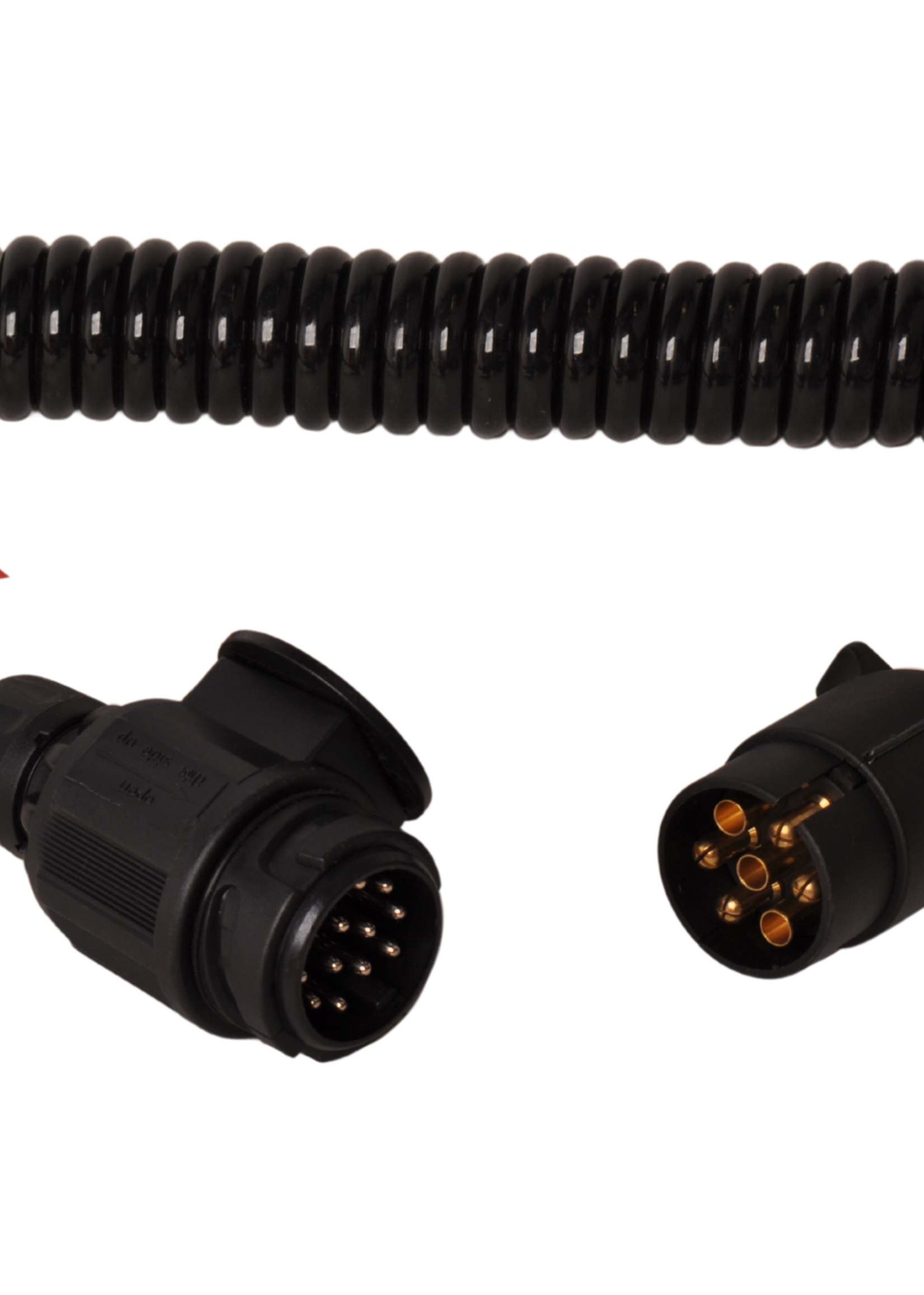 Cantonal Adapter spiraalkabel 7 aderig met 13-polige stekker & 7-polige stekker - 90 tot 250 cm